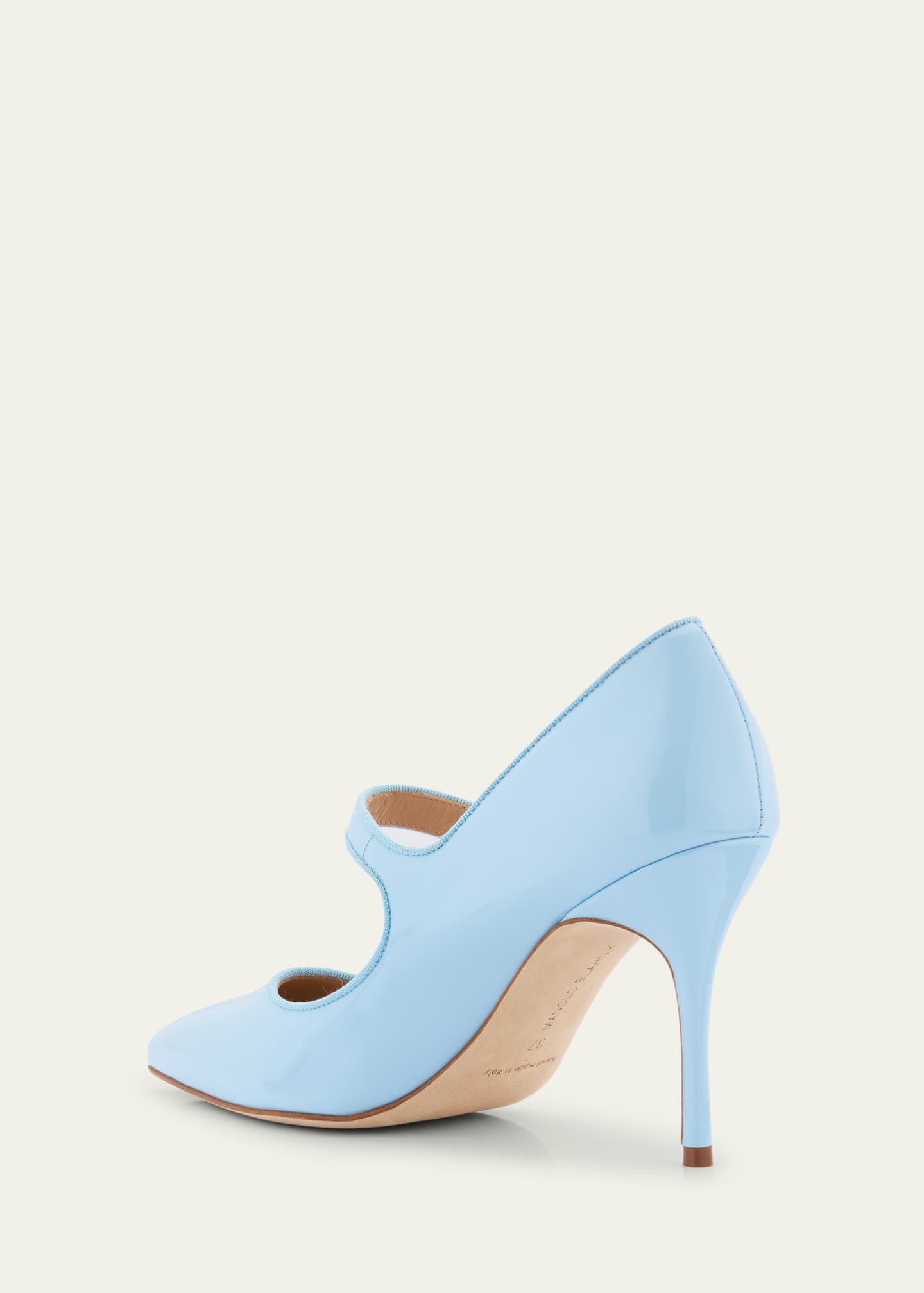 Manolo Blahnik Fabio Patent Mary Jane Pumps Image 2 of 4