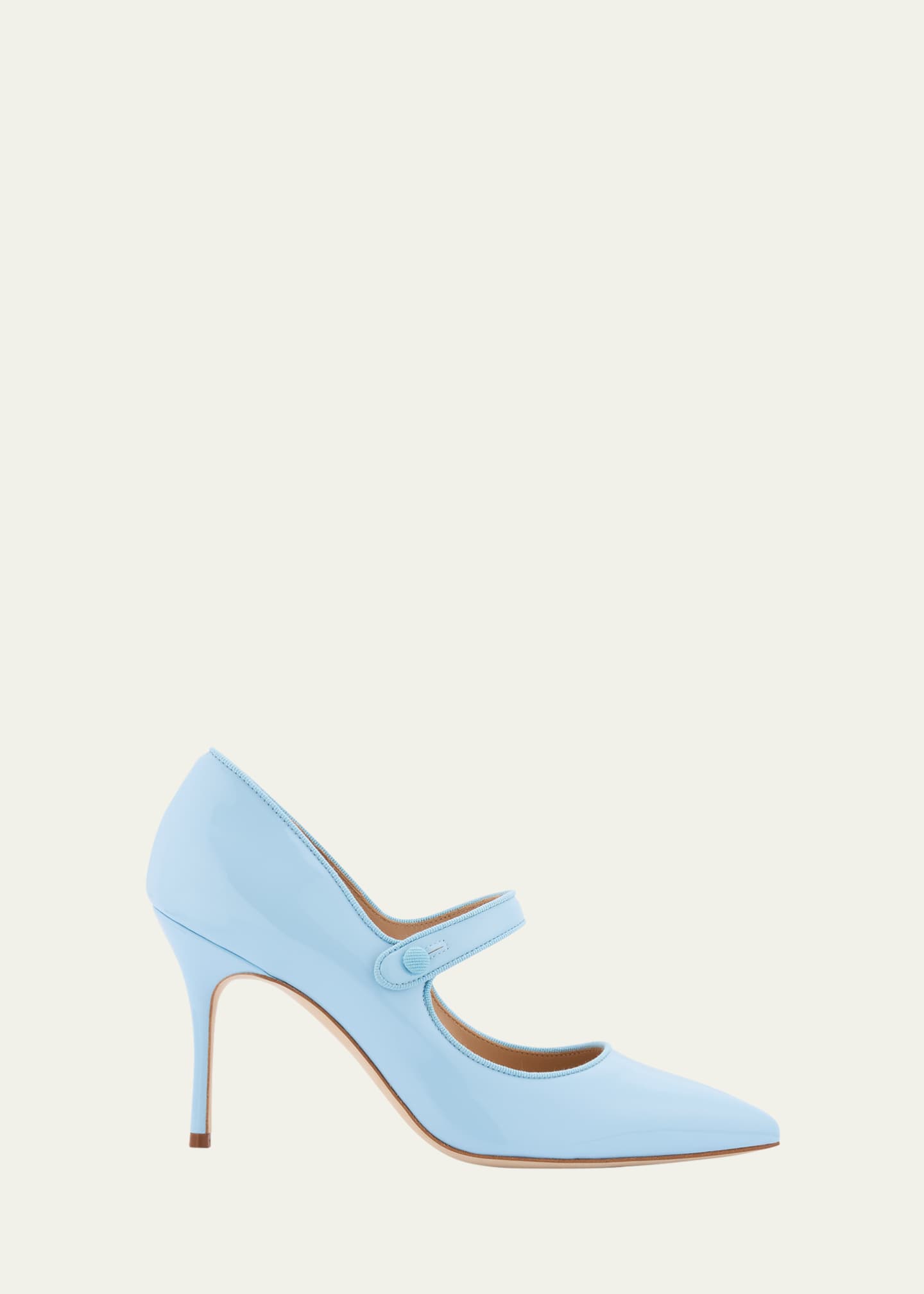 Manolo Blahnik Fabio Patent Mary Jane Pumps Image 1 of 4
