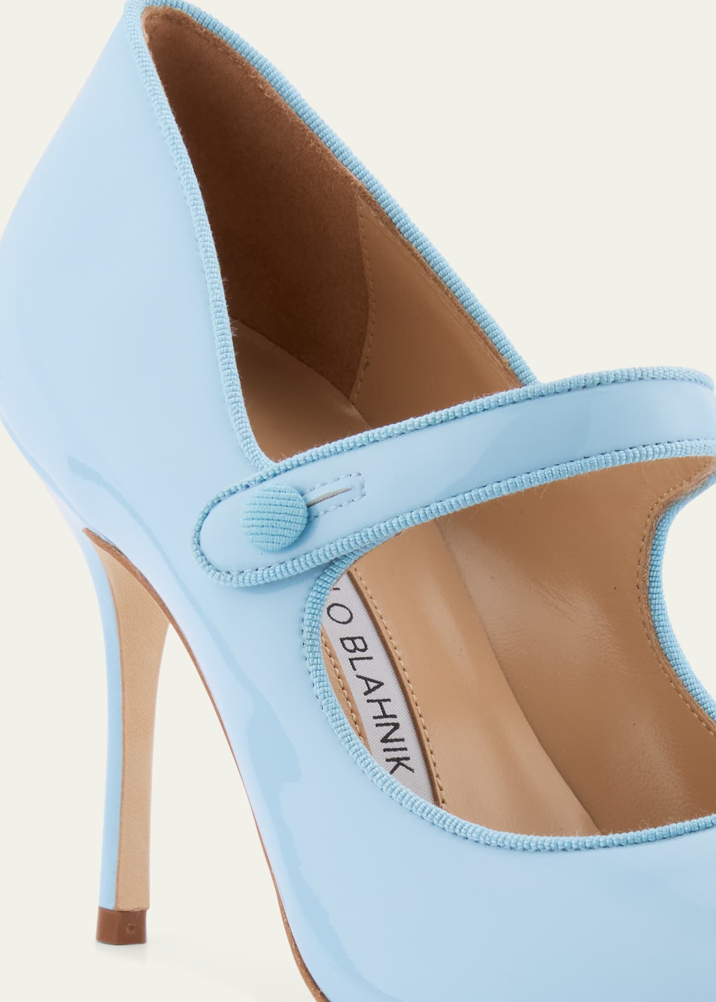 Manolo Blahnik Fabio Patent Mary Jane Pumps Image 3 of 4