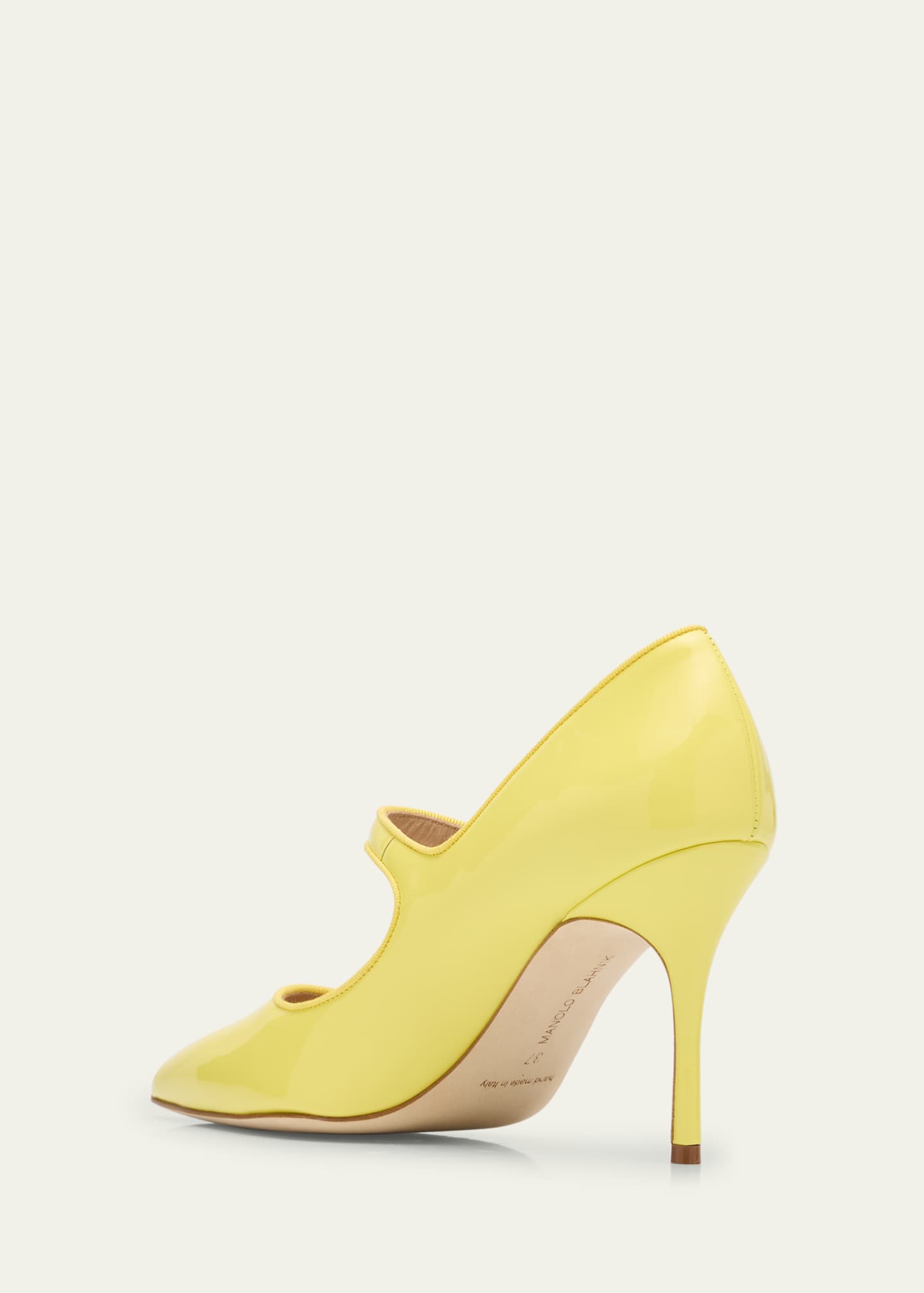 Manolo Blahnik Fabio Patent Mary Jane Pumps Image 2 of 4
