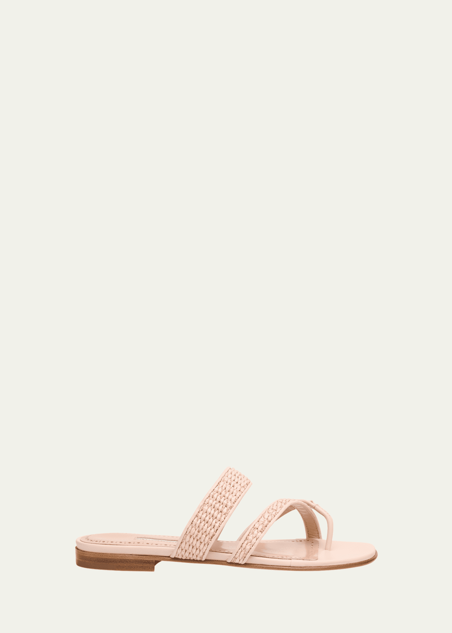 Manolo Blahnik Susara Woven Flat Slide Sandals Image 1 of 4