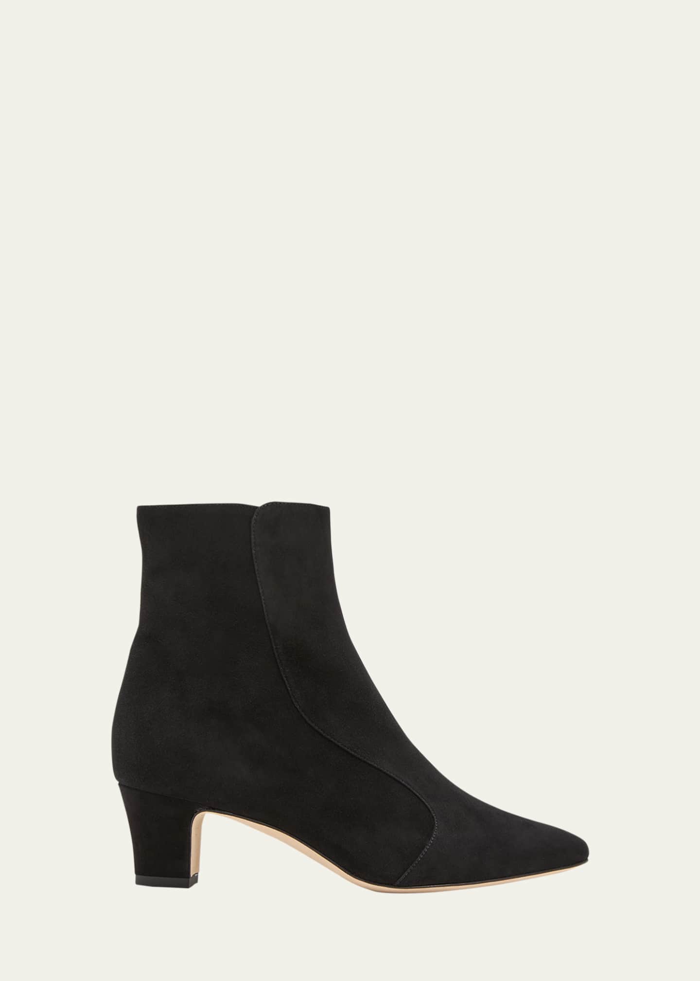 Manolo Blahnik Myconia Suede Ankle Booties Image 1 of 3