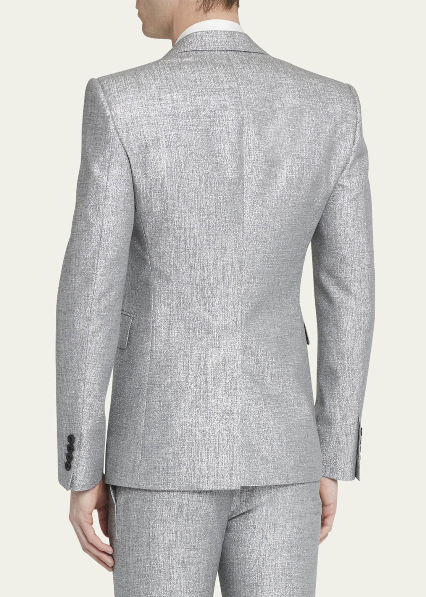Alexander McQueen Men's Metallic Fitted Sport Coat Bergdorf Goodman