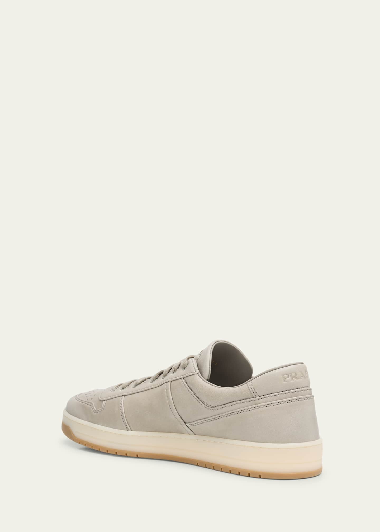 Prada Men's Downtown Napa Leather Low-Top Sneakers Image 4 of 6