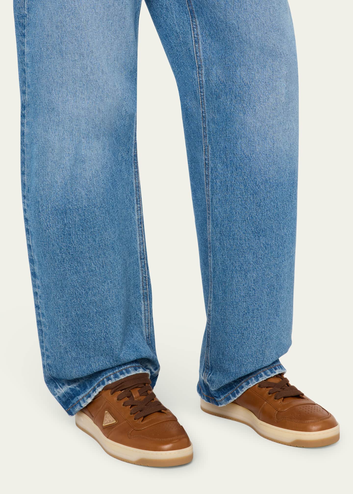 Men's Downtown Napa Leather Low-Top Sneakers