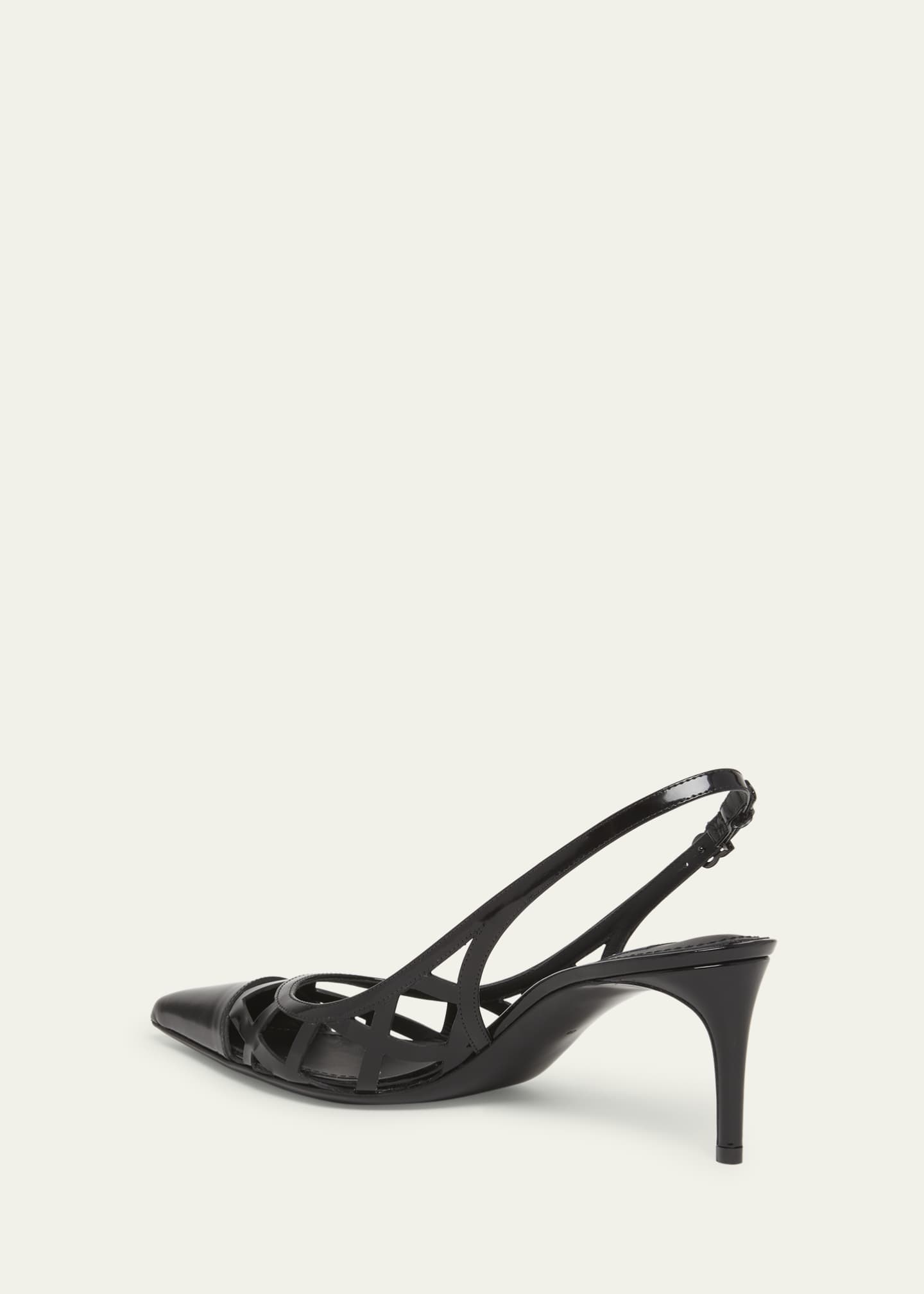 Dolce&Gabbana Caged Leather Slingback Pumps Image 4 of 5