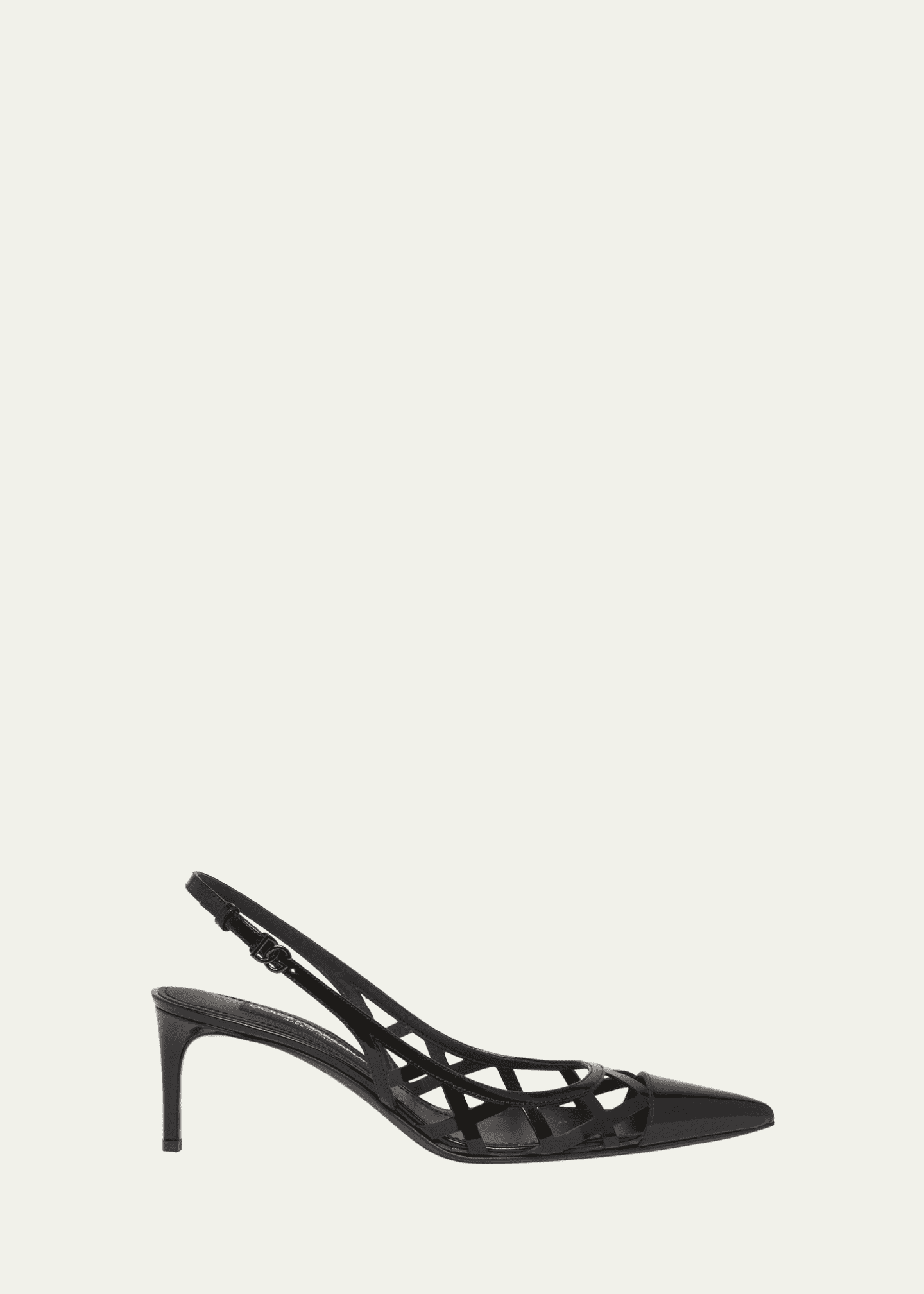 Dolce&Gabbana Caged Leather Slingback Pumps Image 1 of 5