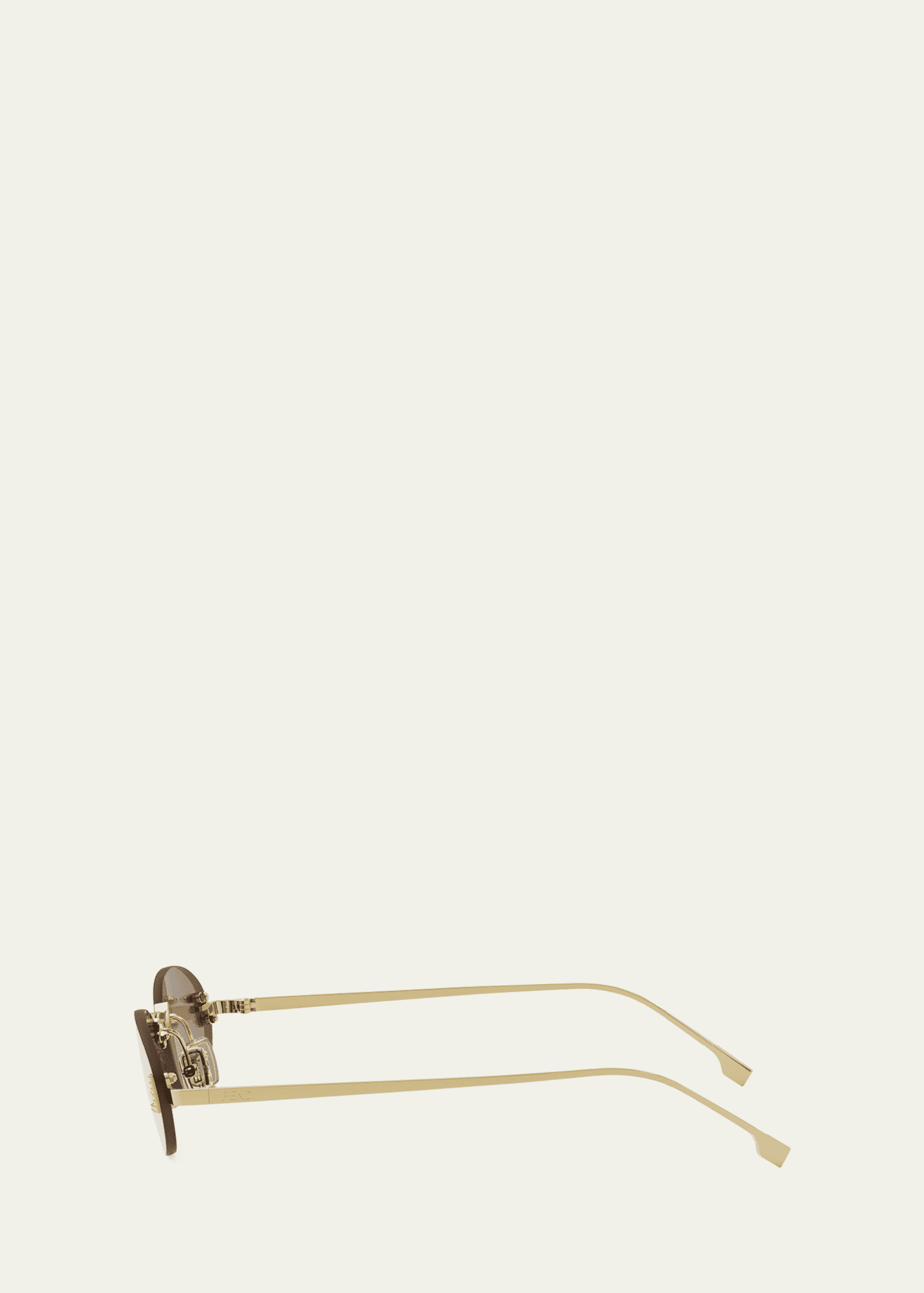 Fendi Embellished FF Oval Metal Sunglasses - Bergdorf Goodman