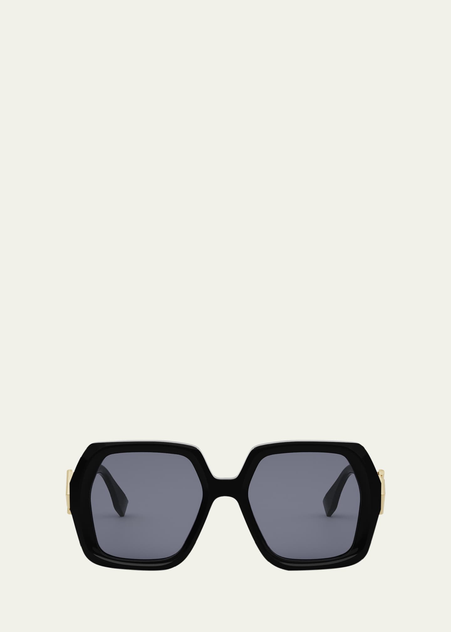 Fendi Fendi Diamond Acetate Square Sunglasses - Bergdorf Goodman