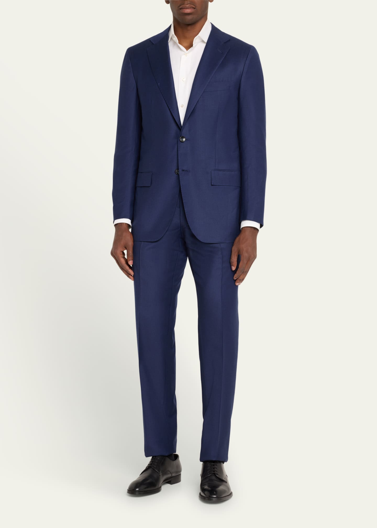 Kiton Men's Tonal Plaid Wool Suit Image 2 of 5