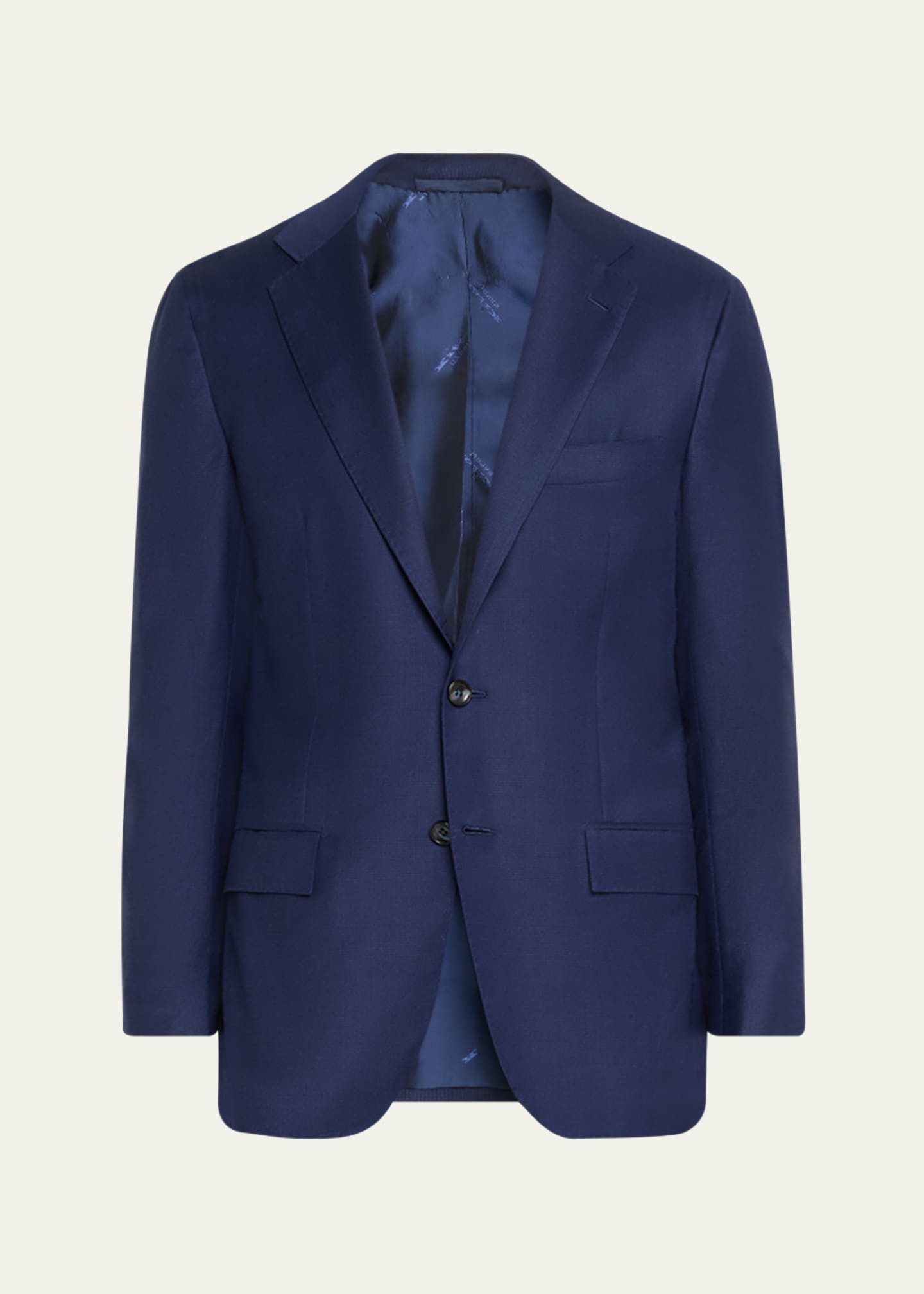 Kiton Men's Tonal Plaid Wool Suit Image 1 of 5