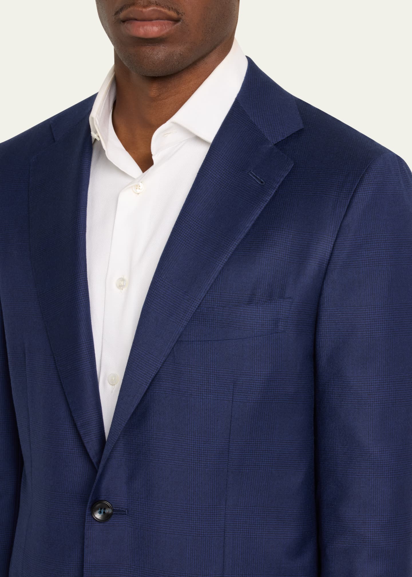 Kiton Men's Tonal Plaid Wool Suit Image 5 of 5