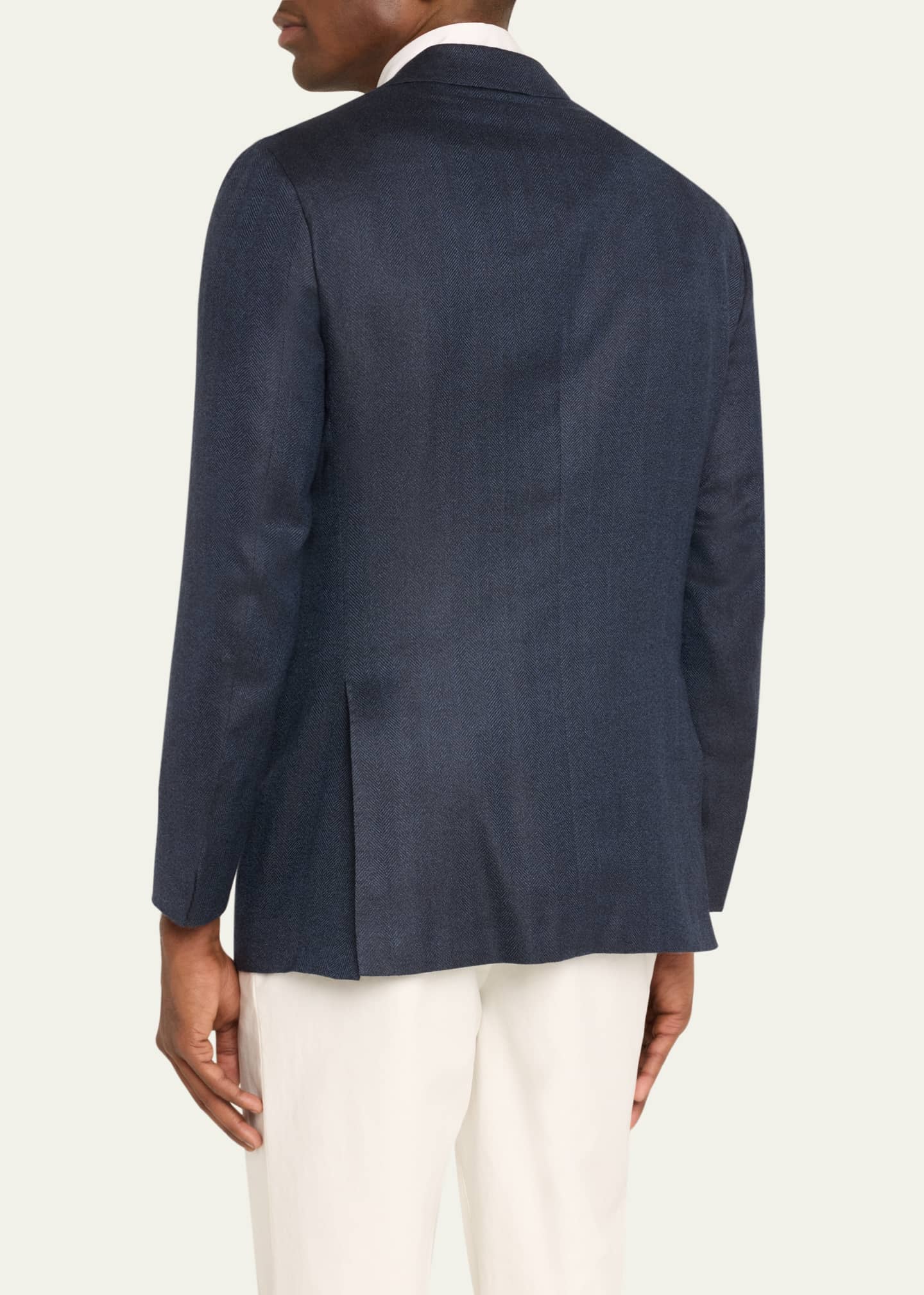 Kiton Men's Herringbone Sport Coat Image 3 of 5