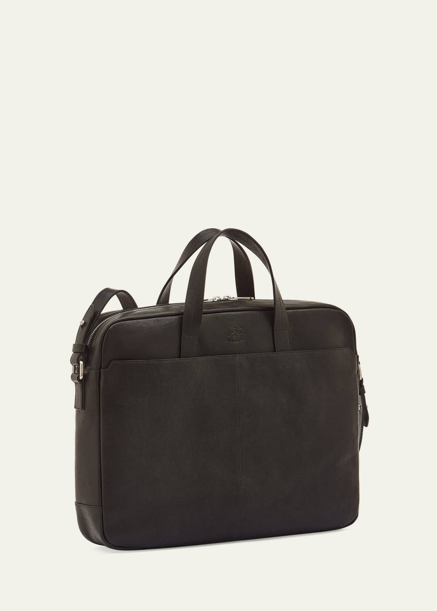 Il Bisonte Men's Galileo Leather Briefcase Image 3 of 5