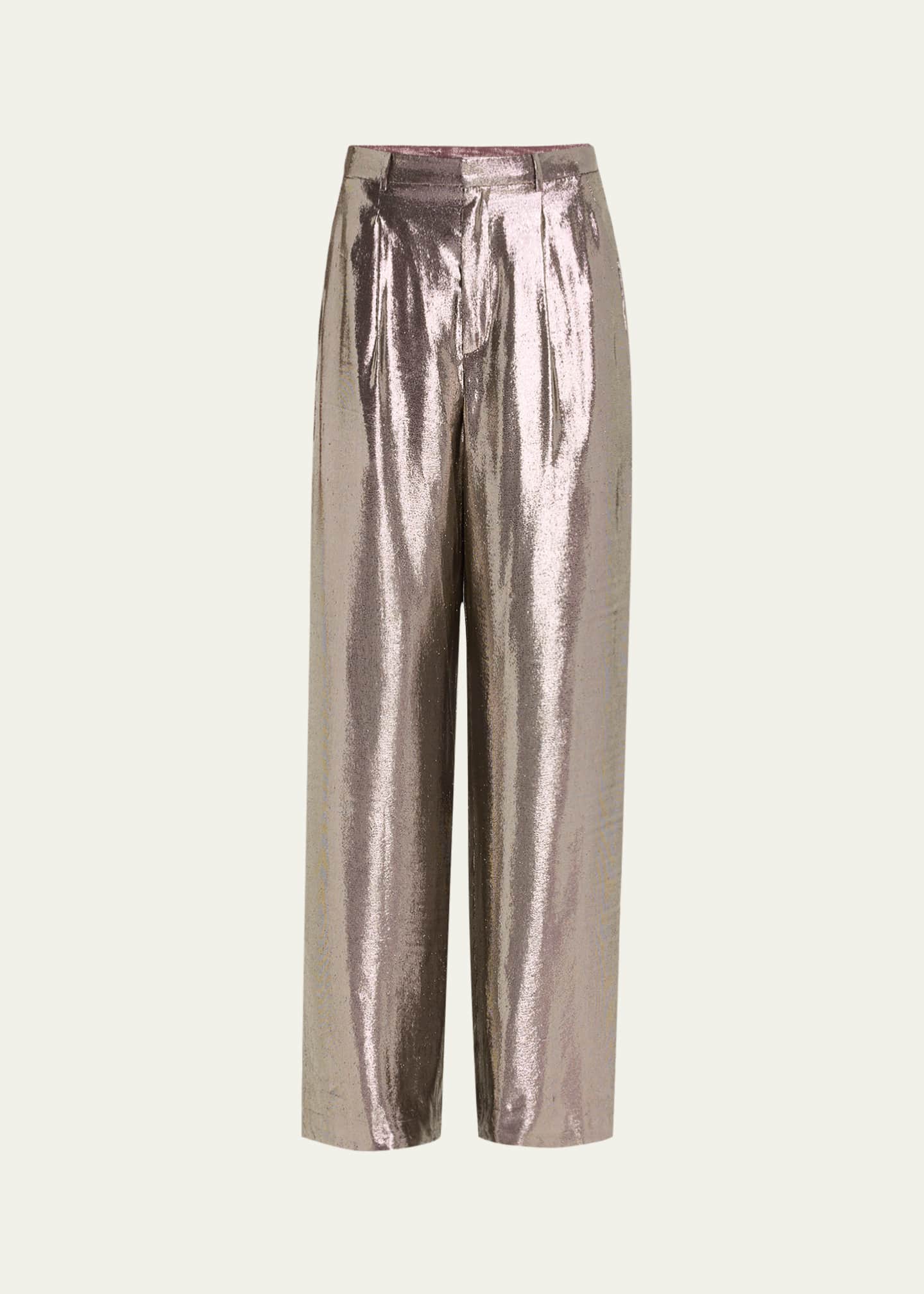 Shiny metallic pants cheap