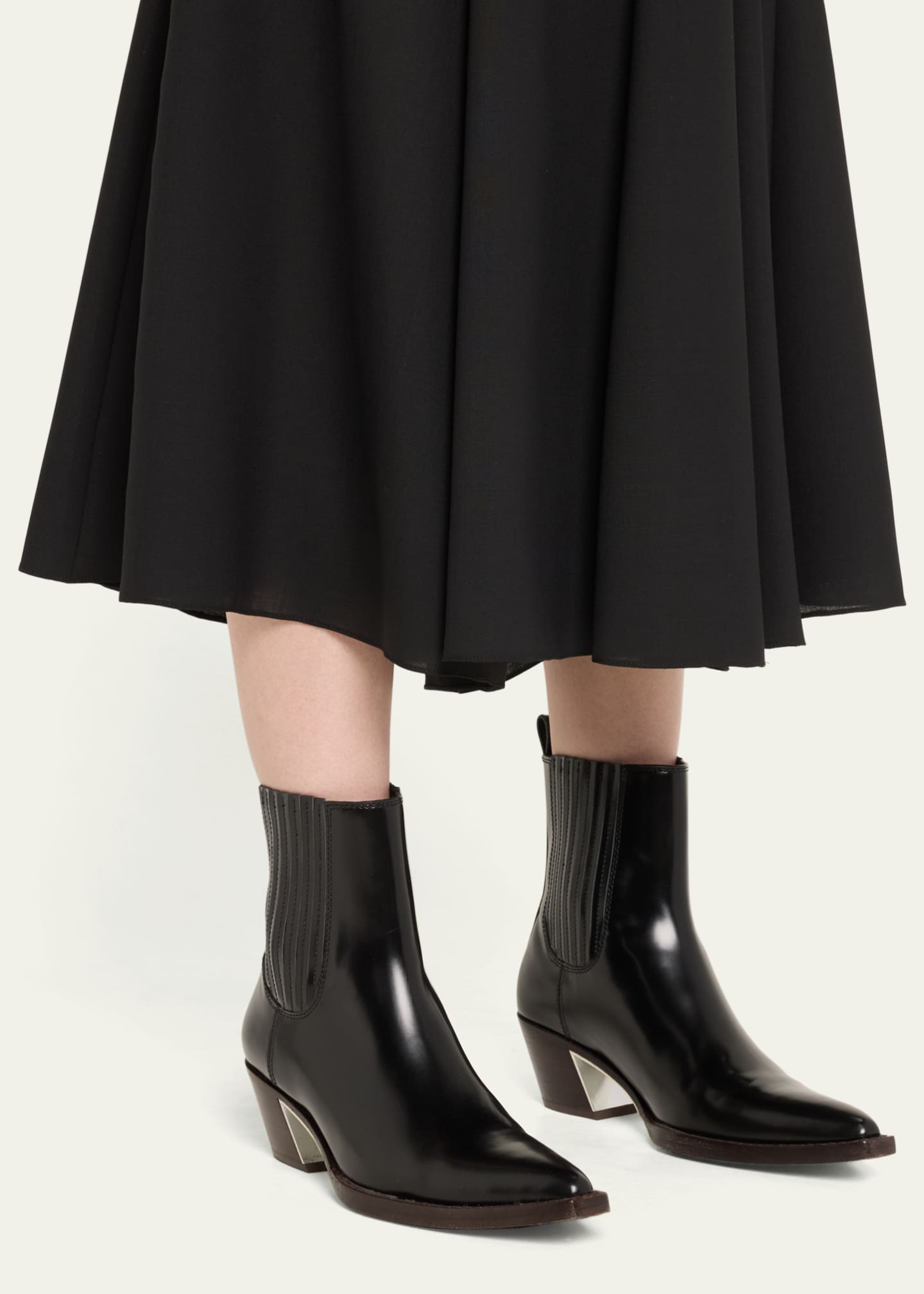 3.1 Phillip Lim Downtown Leather Western Chelsea Booties