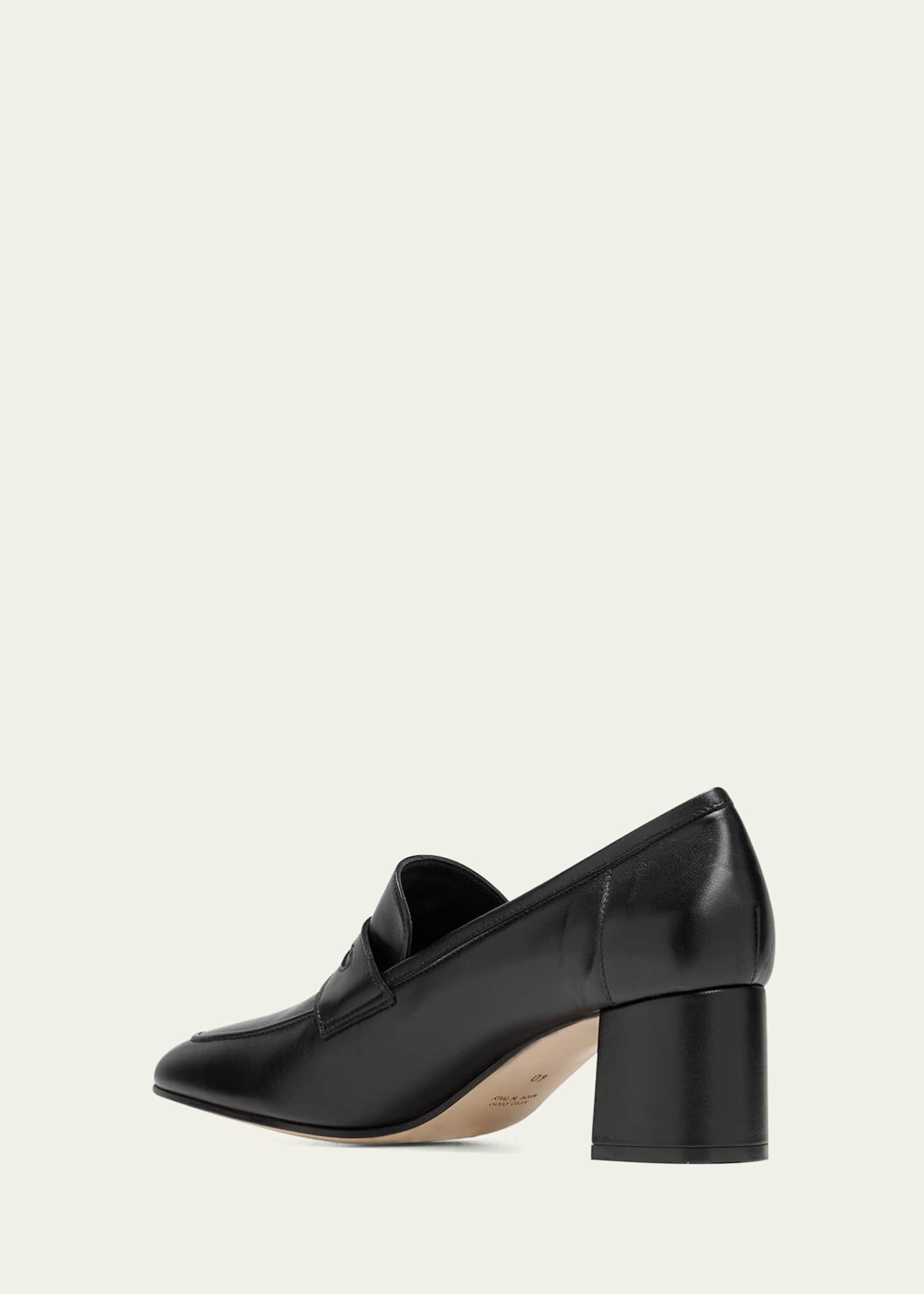 Sophique Essenziale Leather Heeled Penny Loafers Image 4 of 5