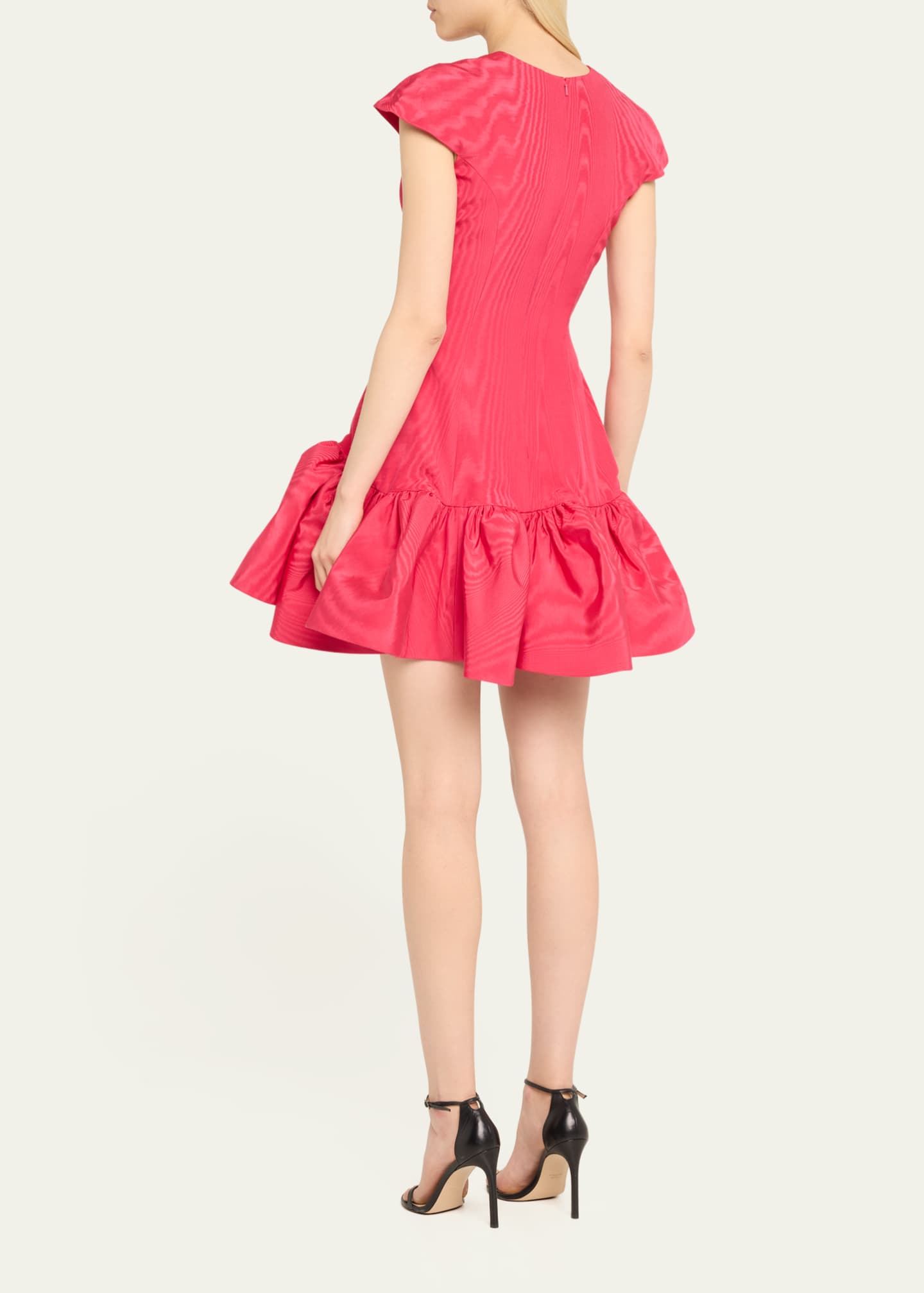 Bach Mai Cap Sleeve Flared Mini Dress, Pink Image 3 of 5