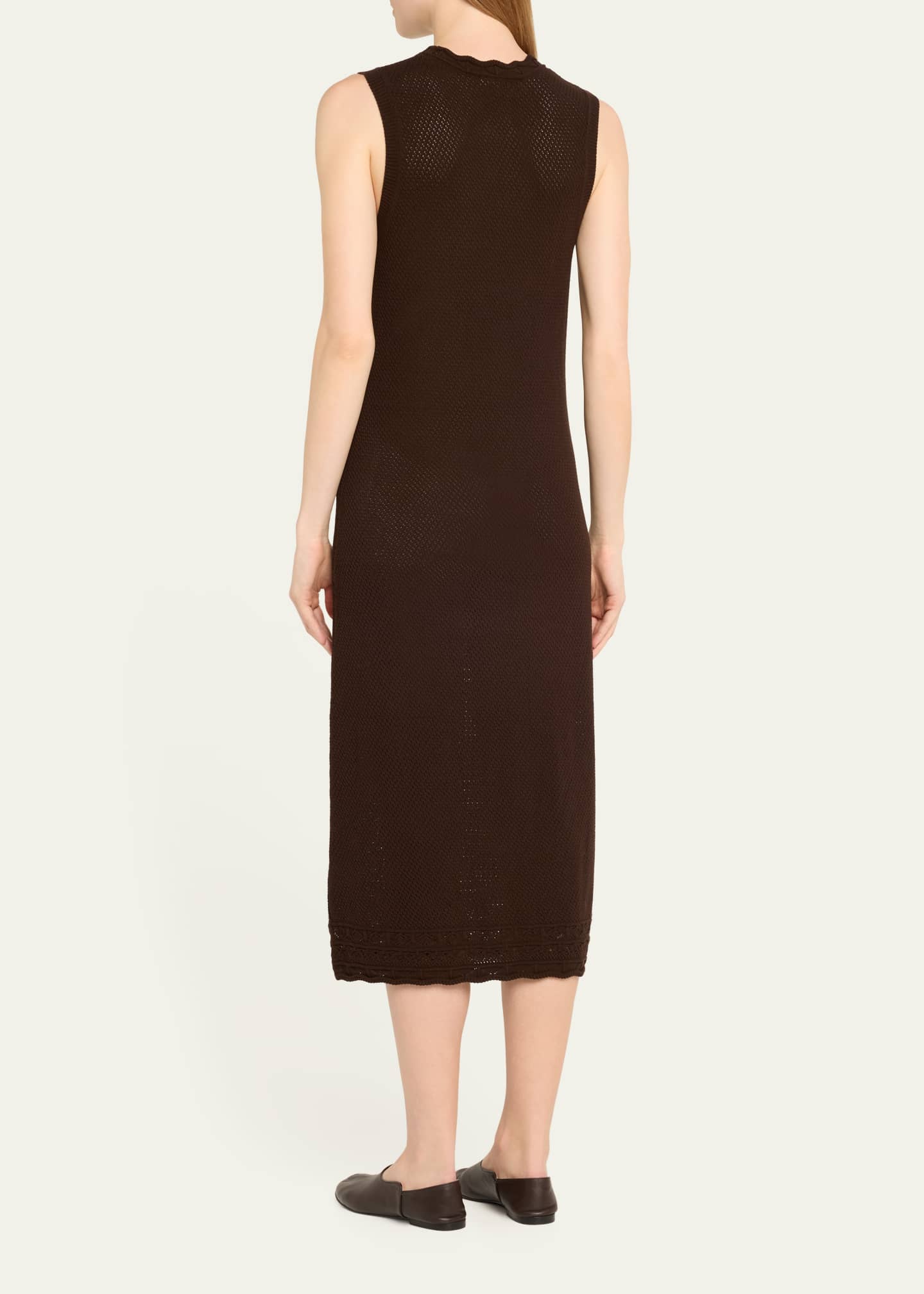 FRAME Pointelle Knit Sleeveless Midi Dress - Bergdorf Goodman
