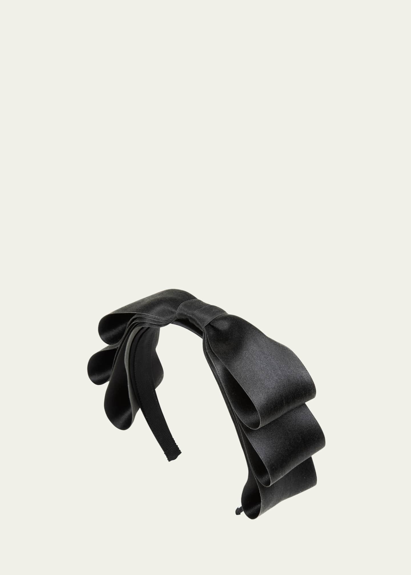 Jennifer Behr Karina Bow Satin Headband