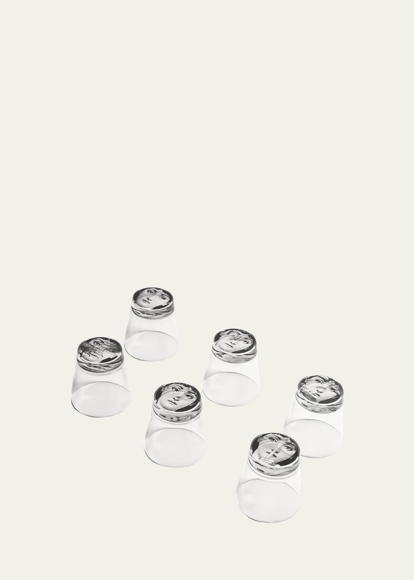 Fornasetti Tema e Variazioni Glasses. Set of 6 Image 2 of 3