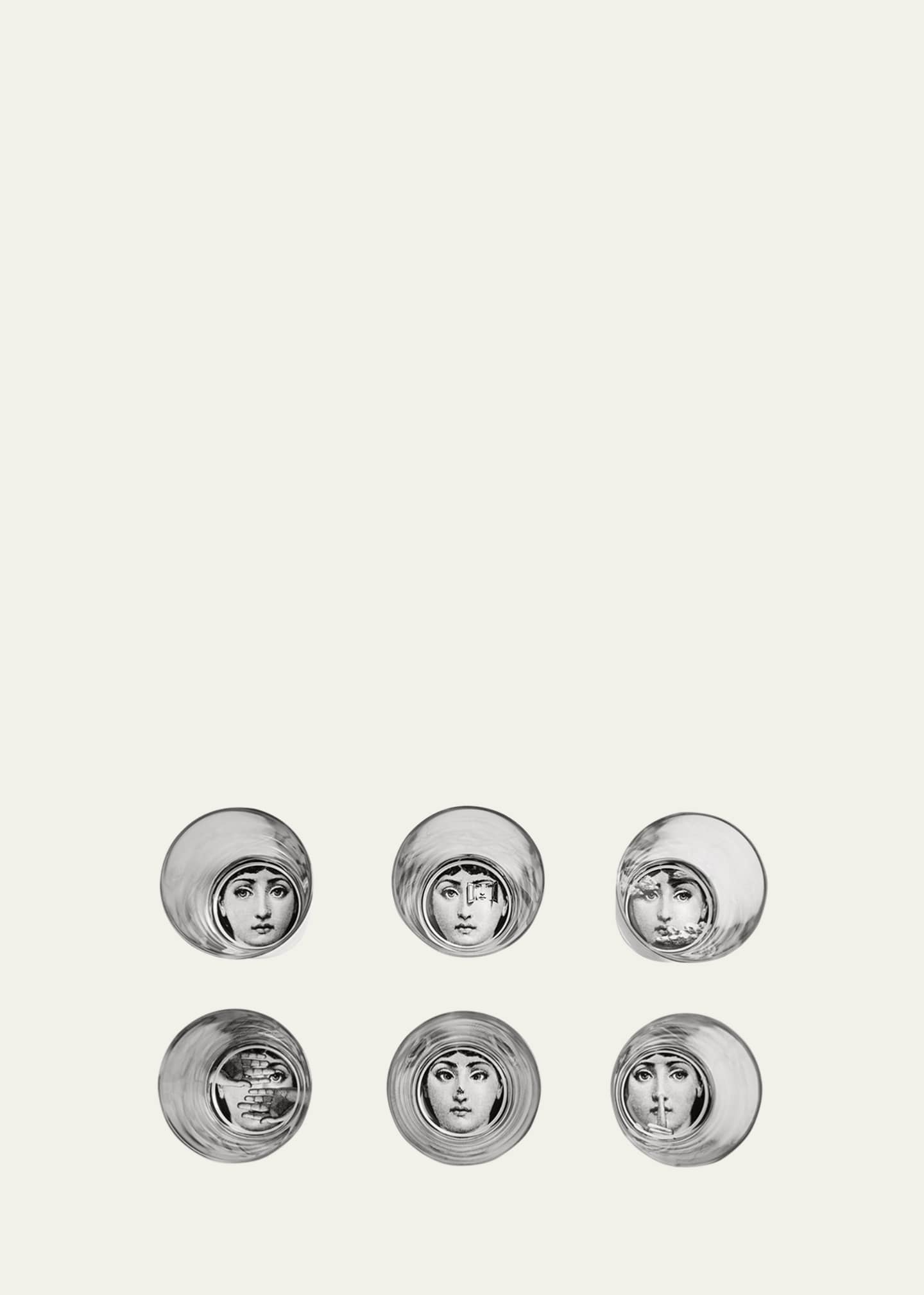 Fornasetti Tema e Variazioni Glasses. Set of 6 Image 3 of 3