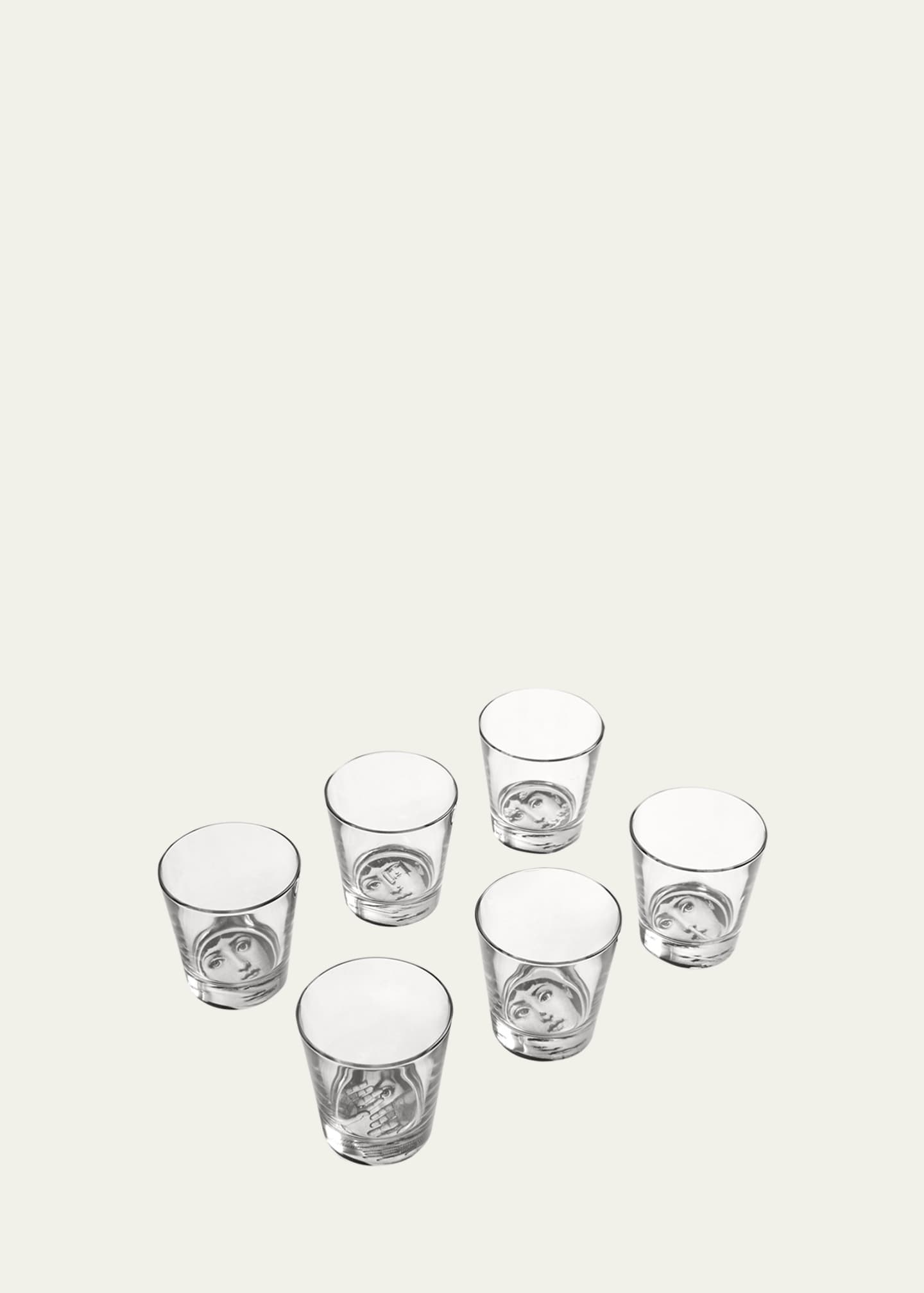 Fornasetti Tema e Variazioni Glasses. Set of 6 Image 1 of 3