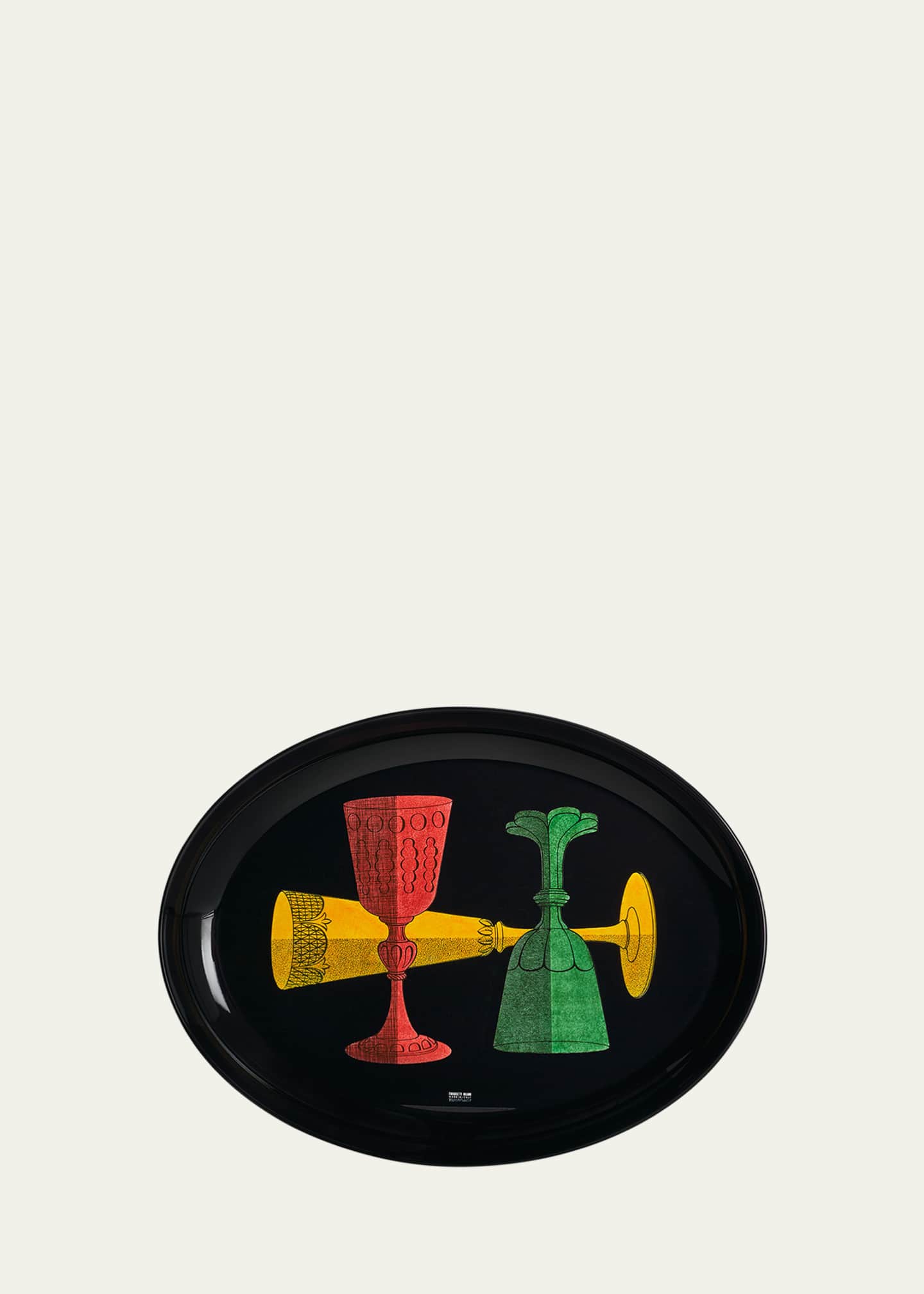 Fornasetti Bicchieri Oval Tray Image 1 of 4