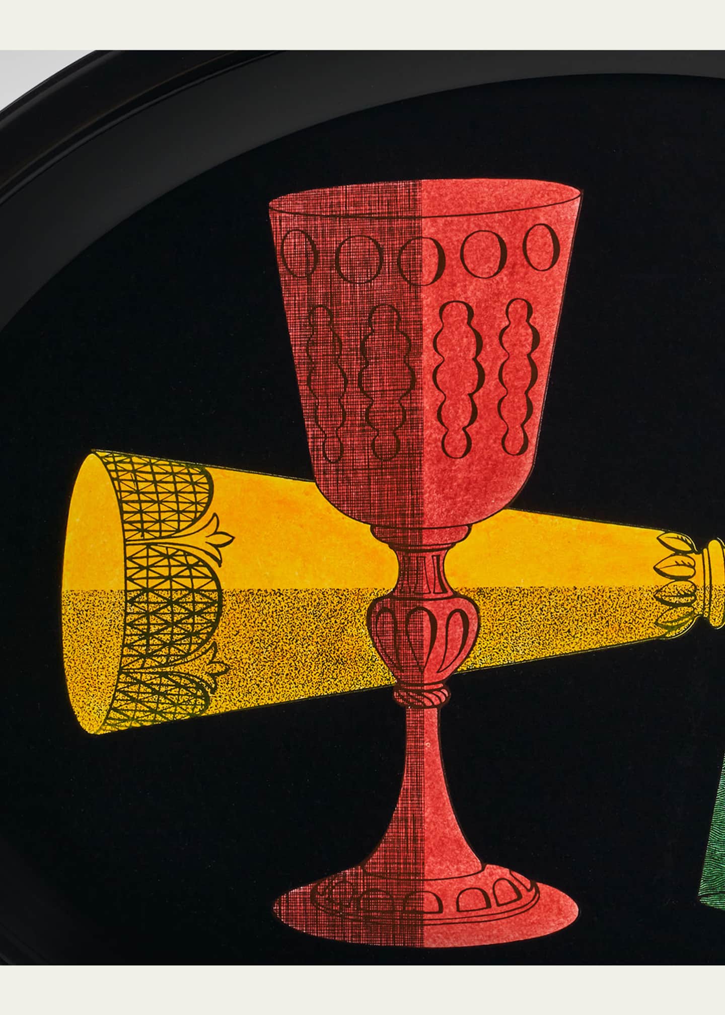 Fornasetti Bicchieri Oval Tray Image 4 of 4