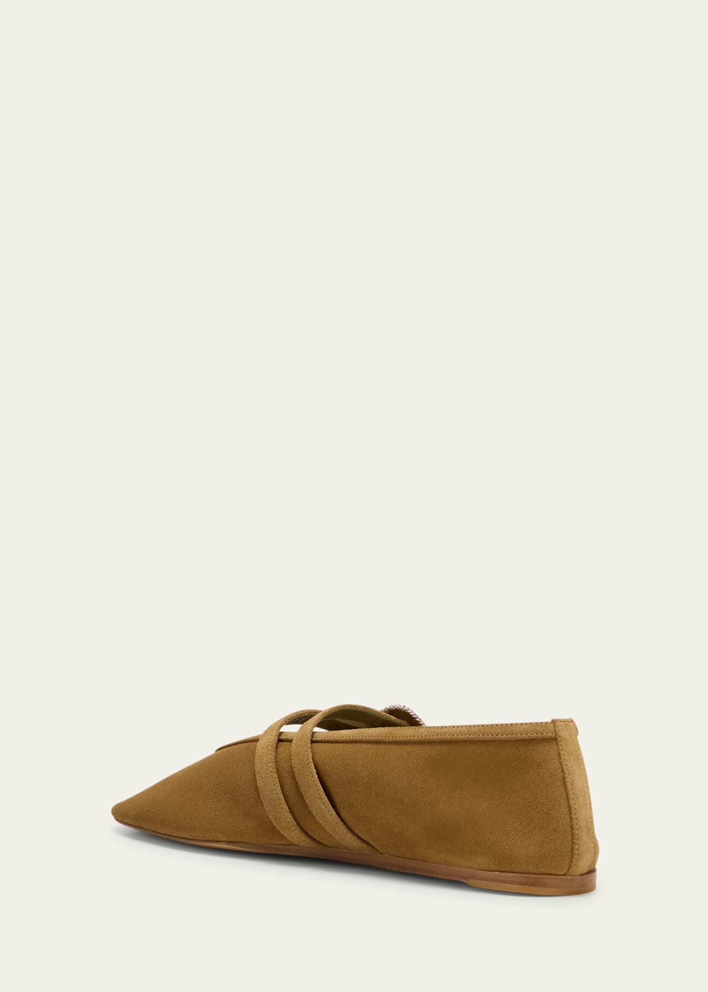 Le Monde Beryl Claudia Suede Western Buckle Ballerina Flats Image 4 of 5