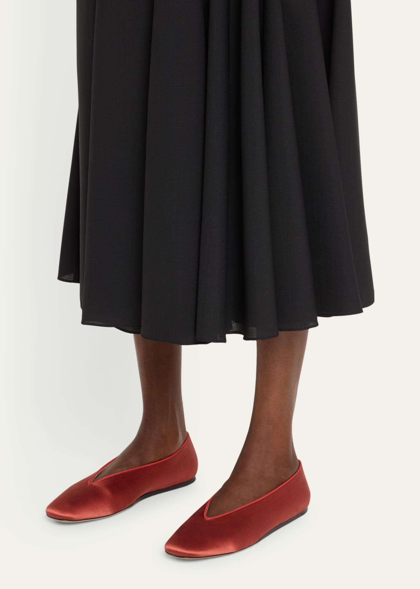 Regency Satin Ballerina Flats