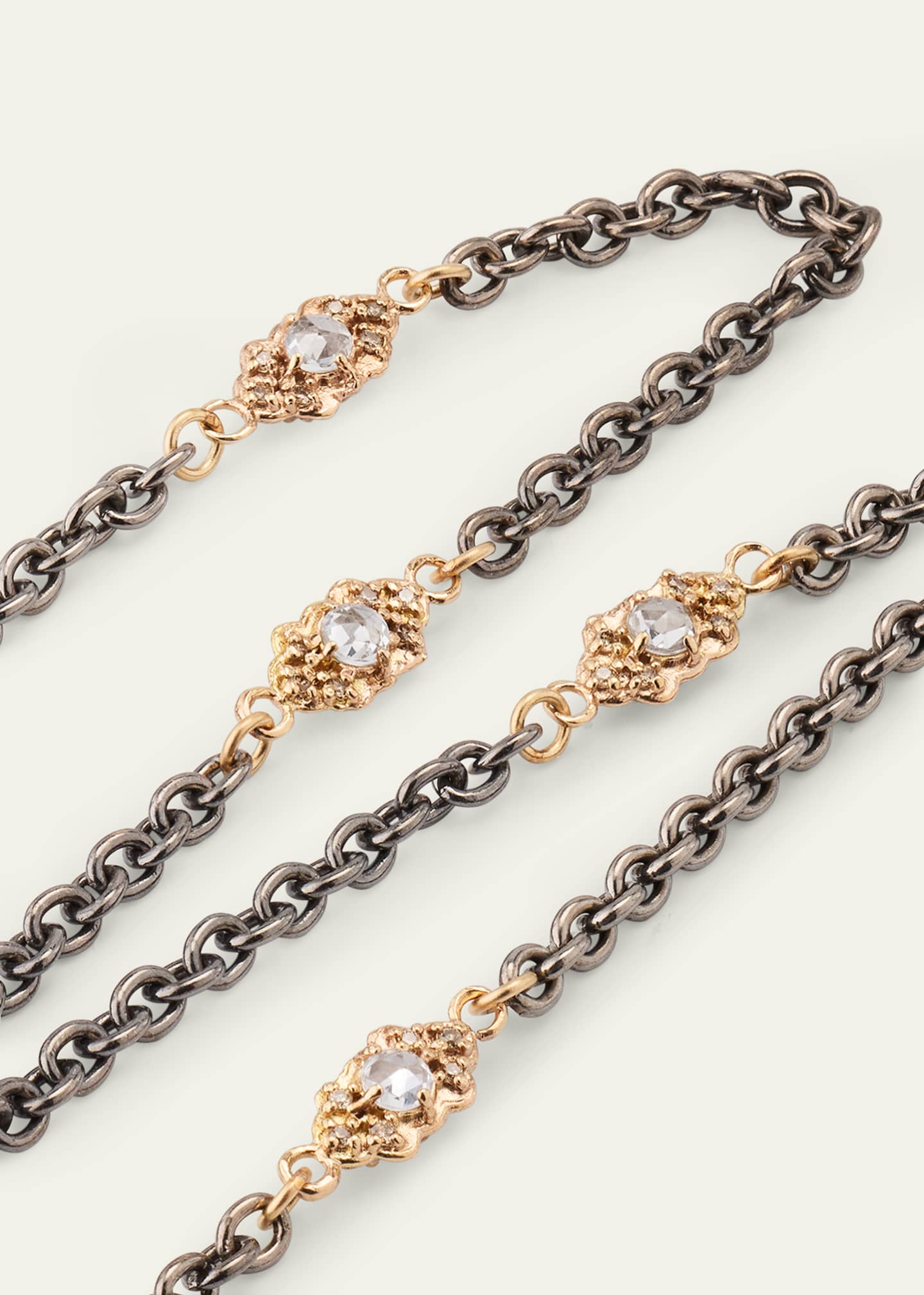 Armenta Alternating Diamond Scroll Necklace Image 3 of 4