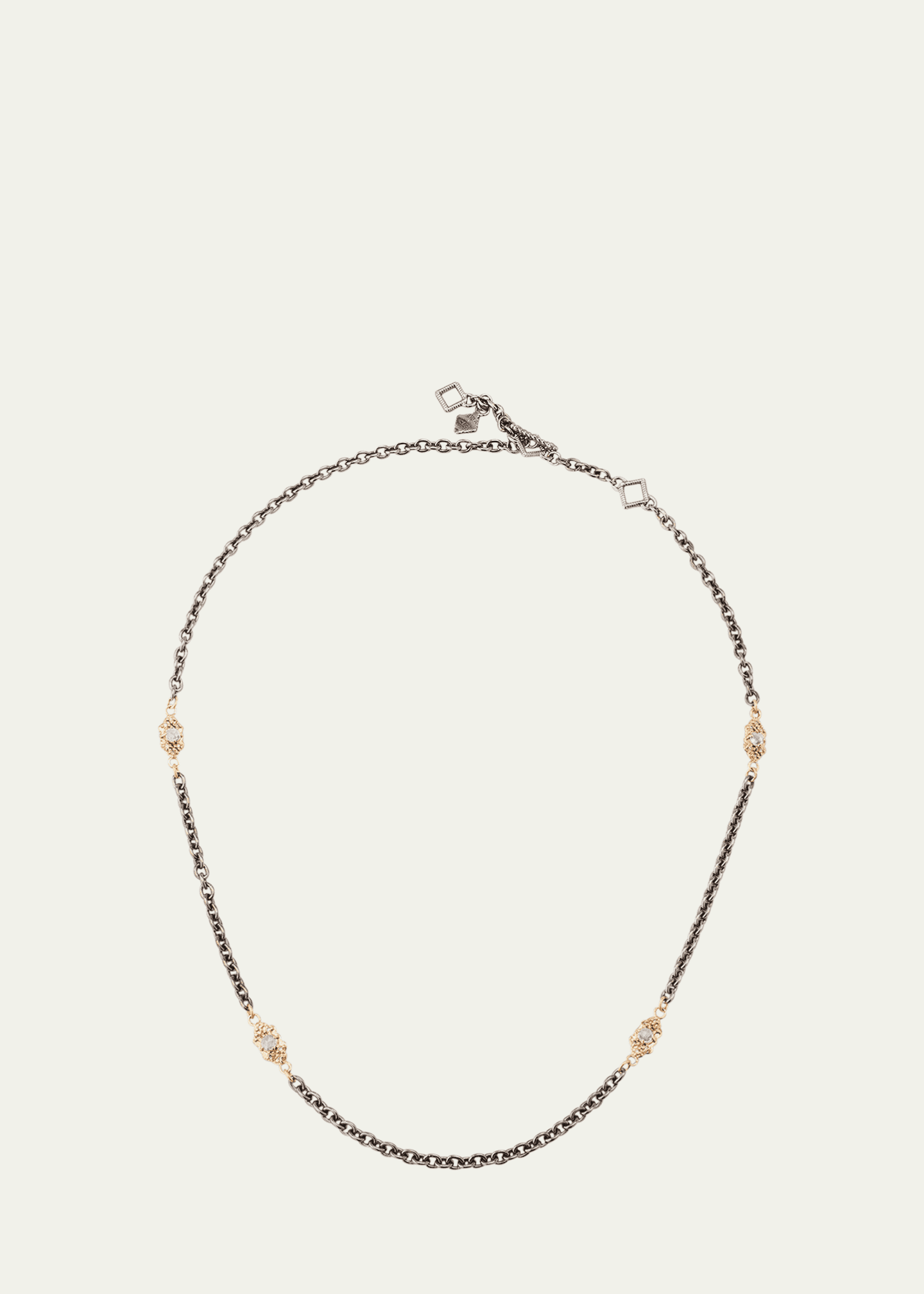 Armenta Alternating Diamond Scroll Necklace Image 1 of 4