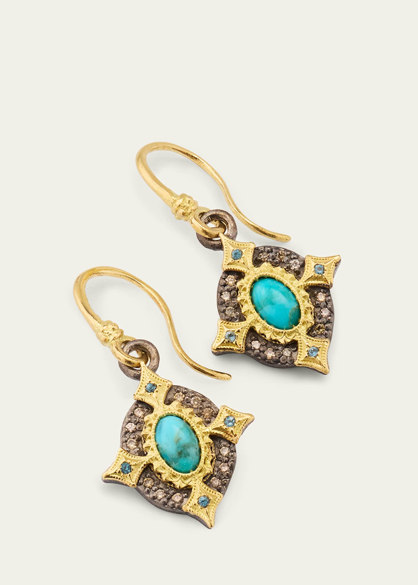 Armenta Turquoise Crivelli Drop Earrings Image 3 of 4