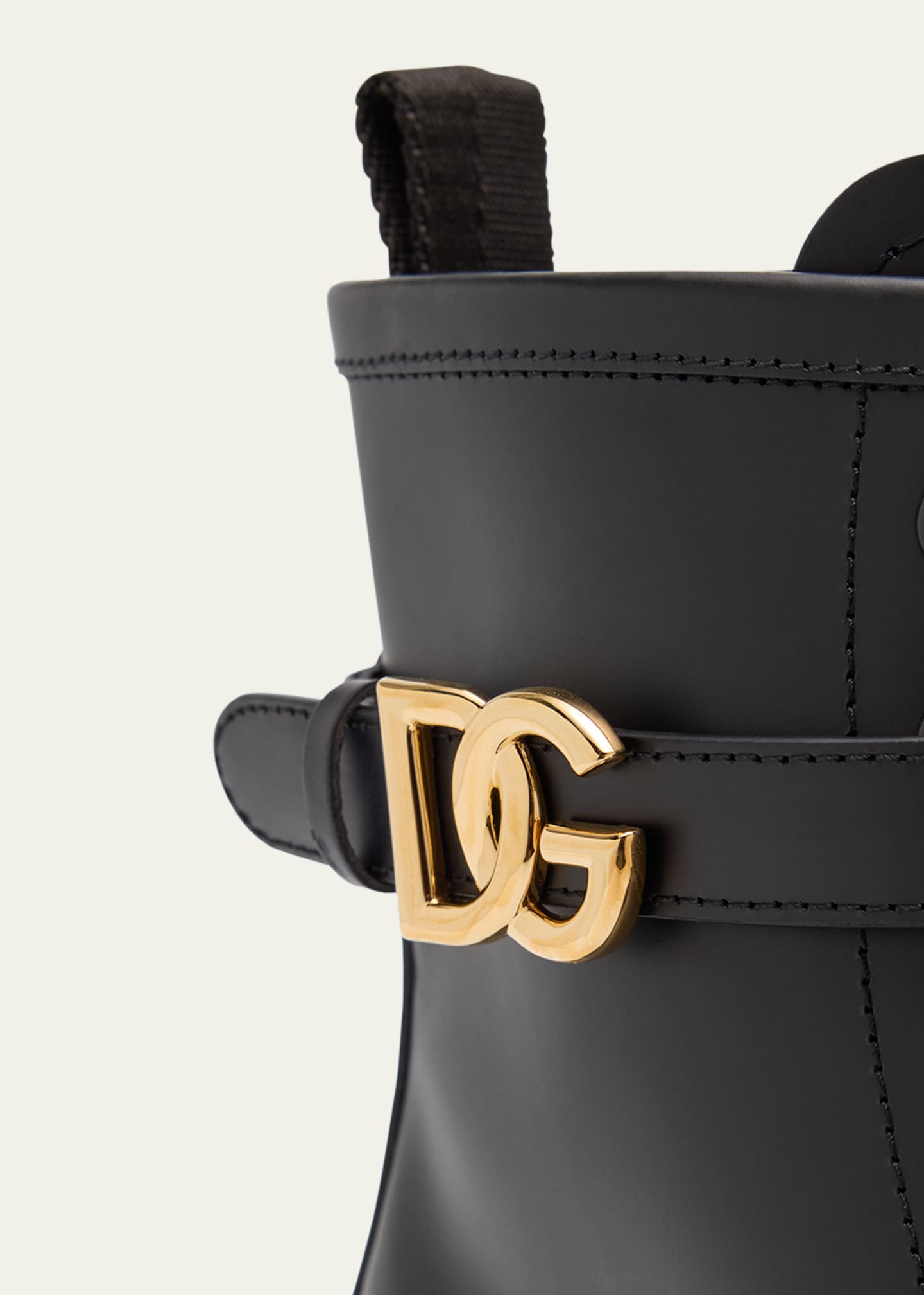 Dolce&Gabbana Leather DG Lace-Up Ranger Booties Image 5 of 5