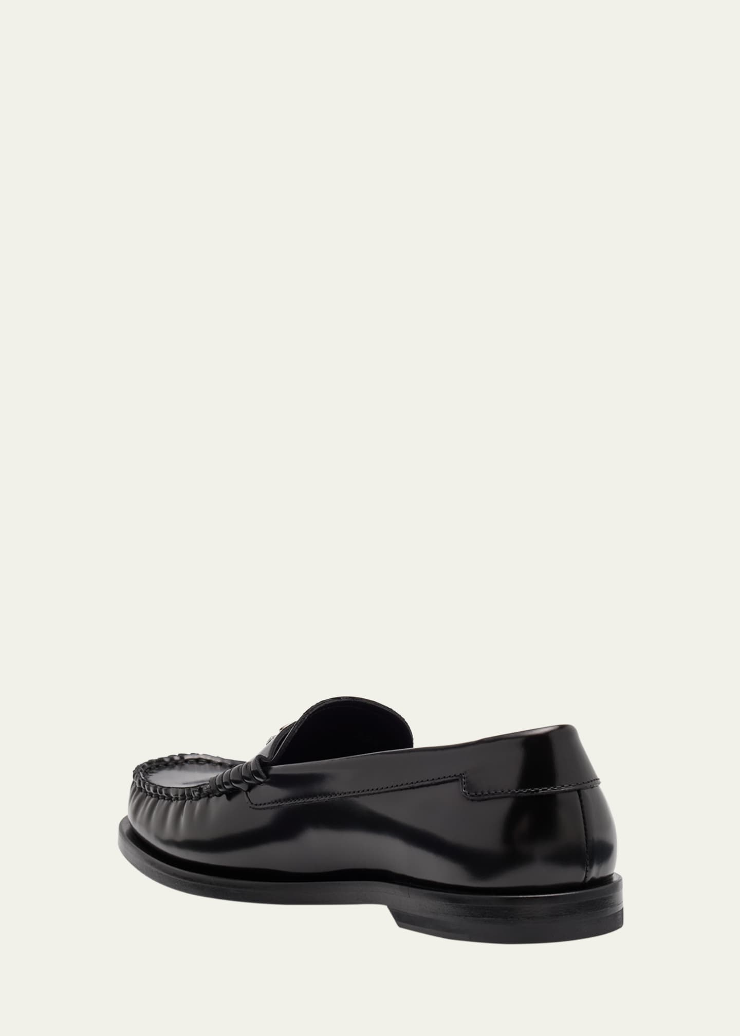 Dolce&Gabbana DG Medallion Leather Classic Loafers Image 3 of 5