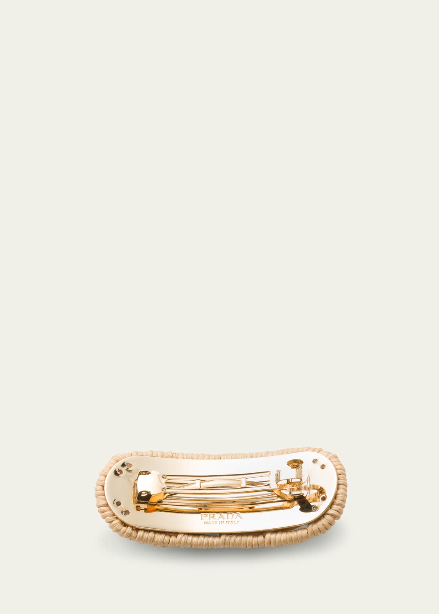 Prada Triangle Rattan Barrette Image 2 of 2