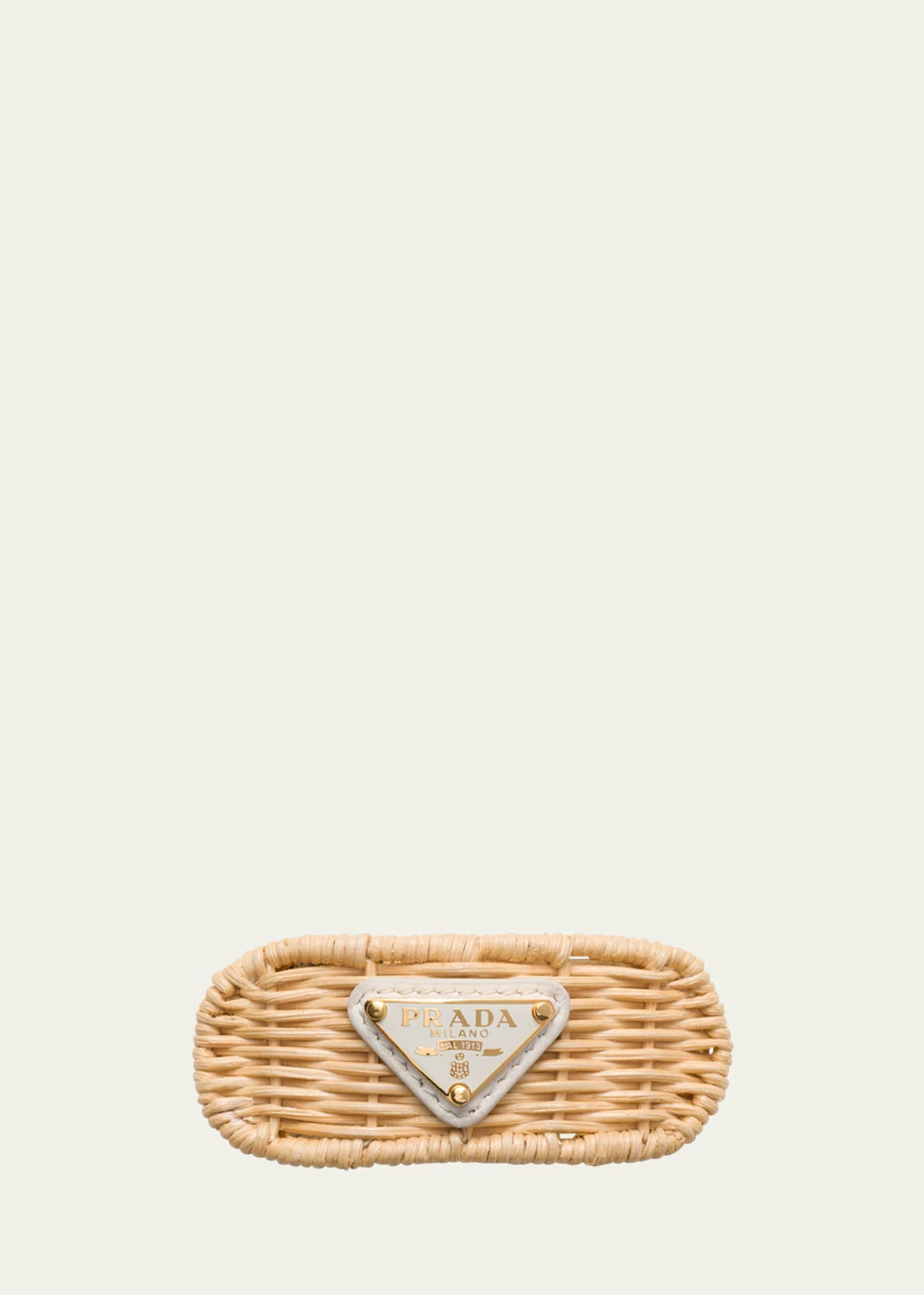 Prada Triangle Rattan Barrette Image 1 of 2