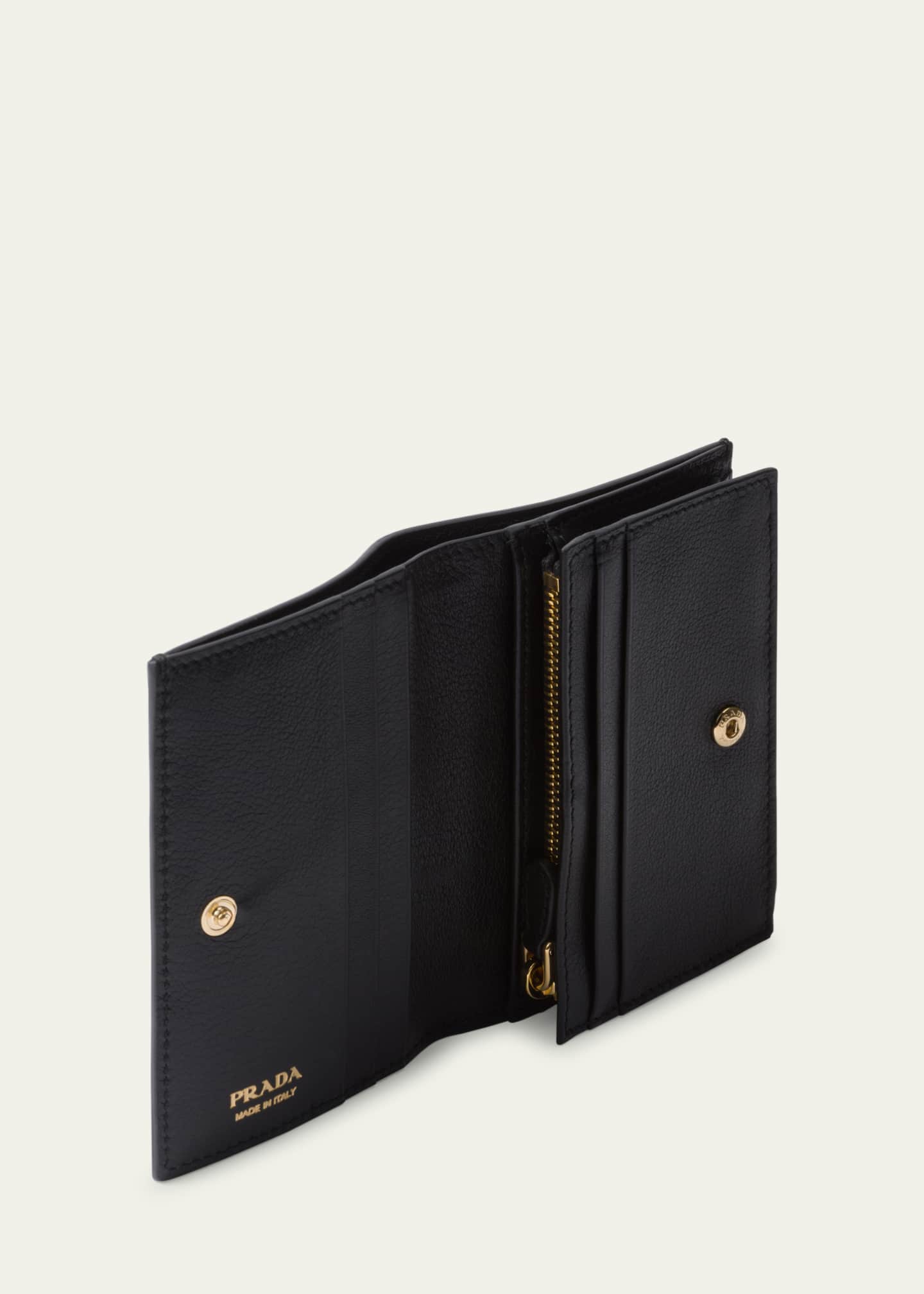 Prada Calf Leather Compact Wallet Image 3 of 3