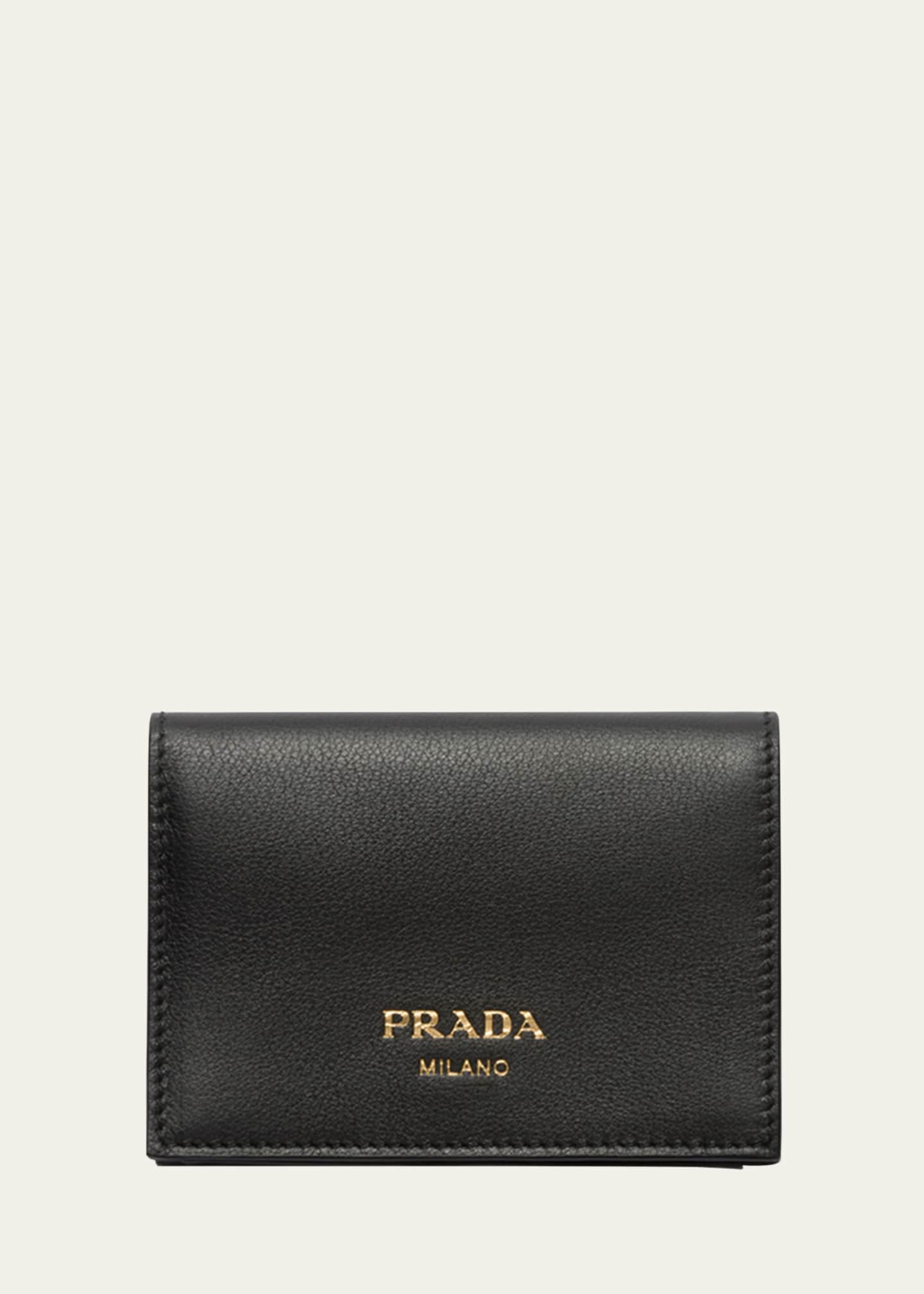 Prada Calf Leather Compact Wallet Image 1 of 3