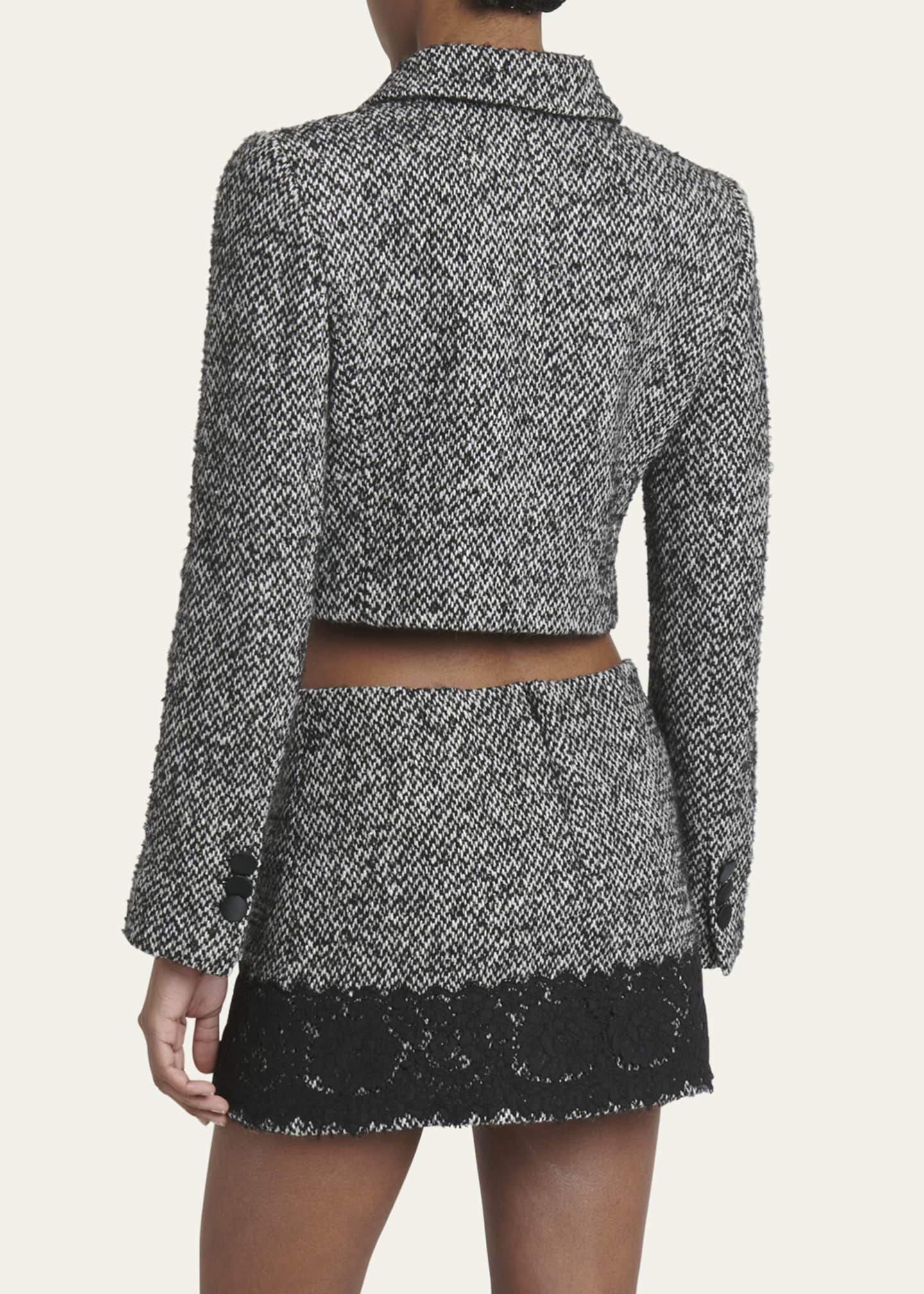 Dolce&Gabbana Wool Tweed Cropped Jacket Image 3 of 5
