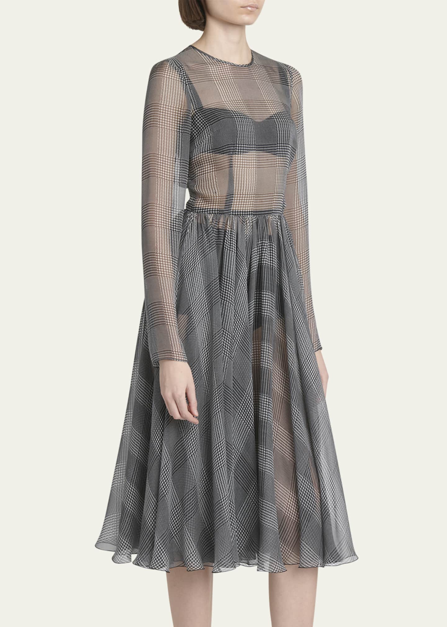 Silk chiffon midi dress 2025