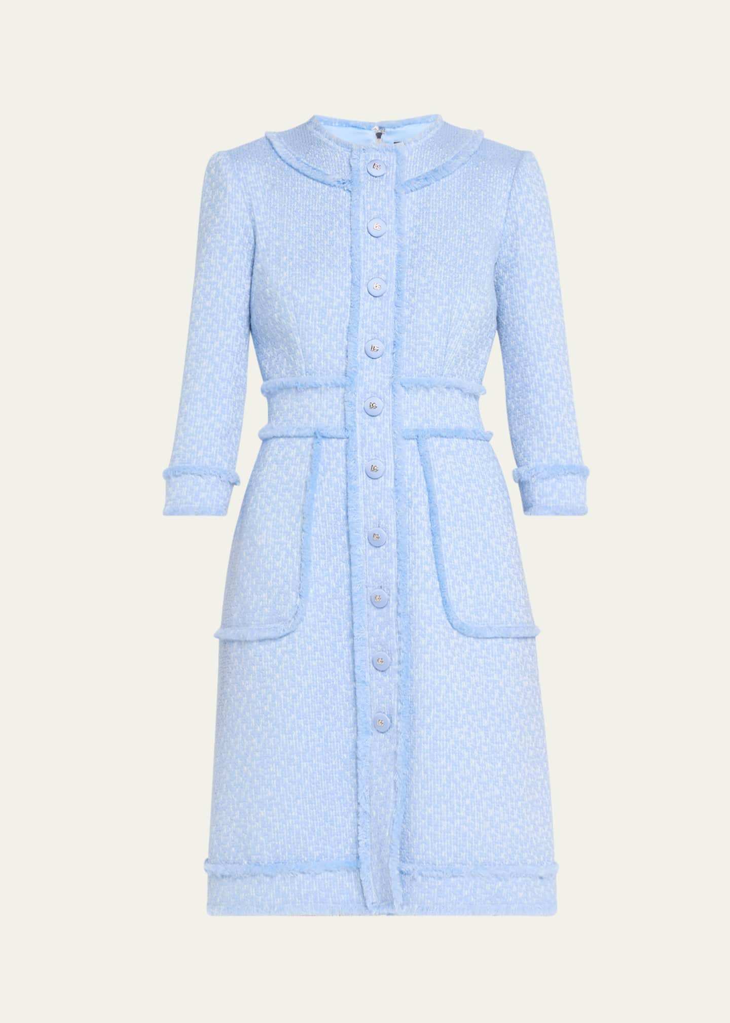 Dolce&Gabbana Rachel Tweed Fringe Dress Image 1 of 5