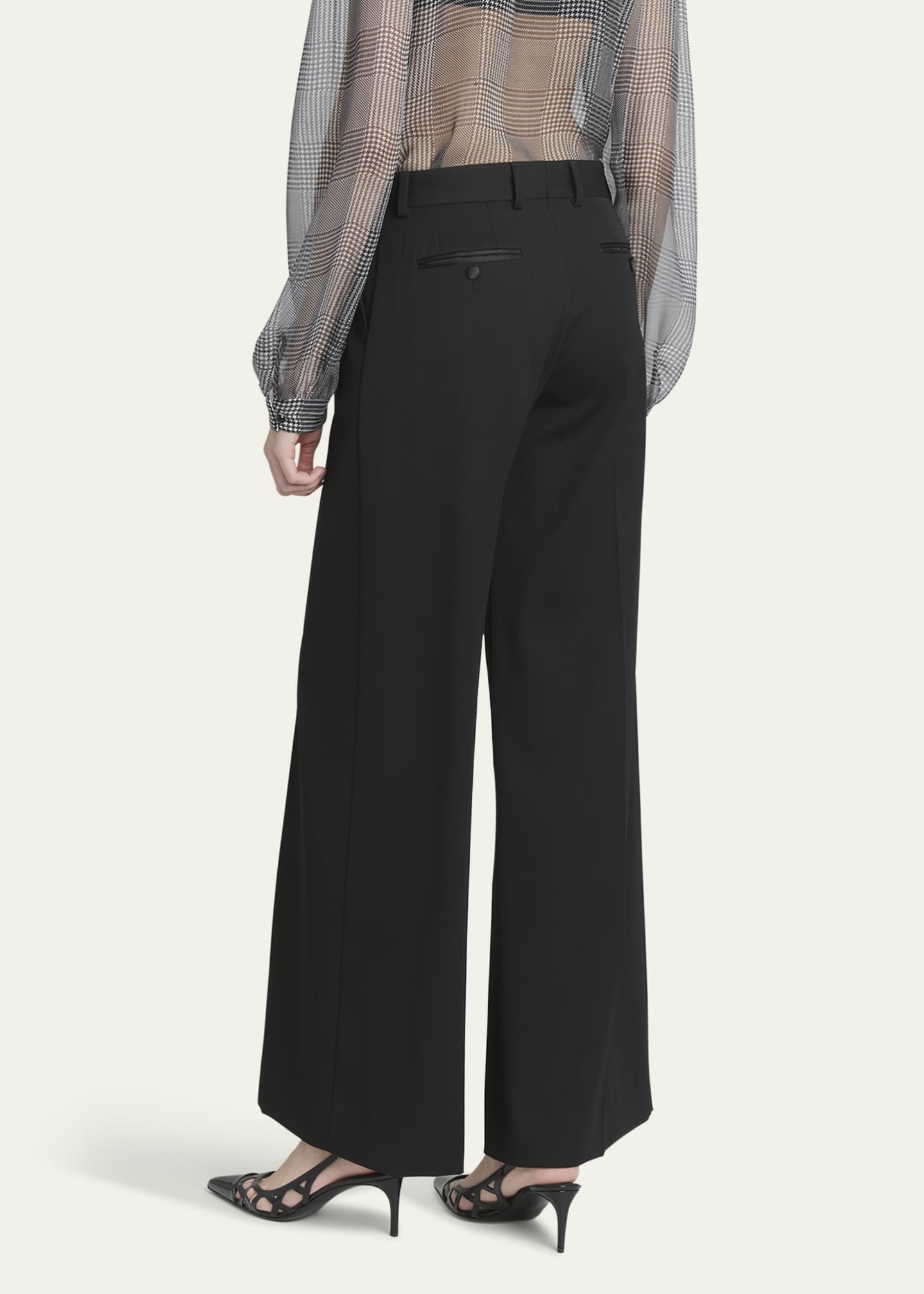 High-Waisted Pants in Wool Gabardine main image 1