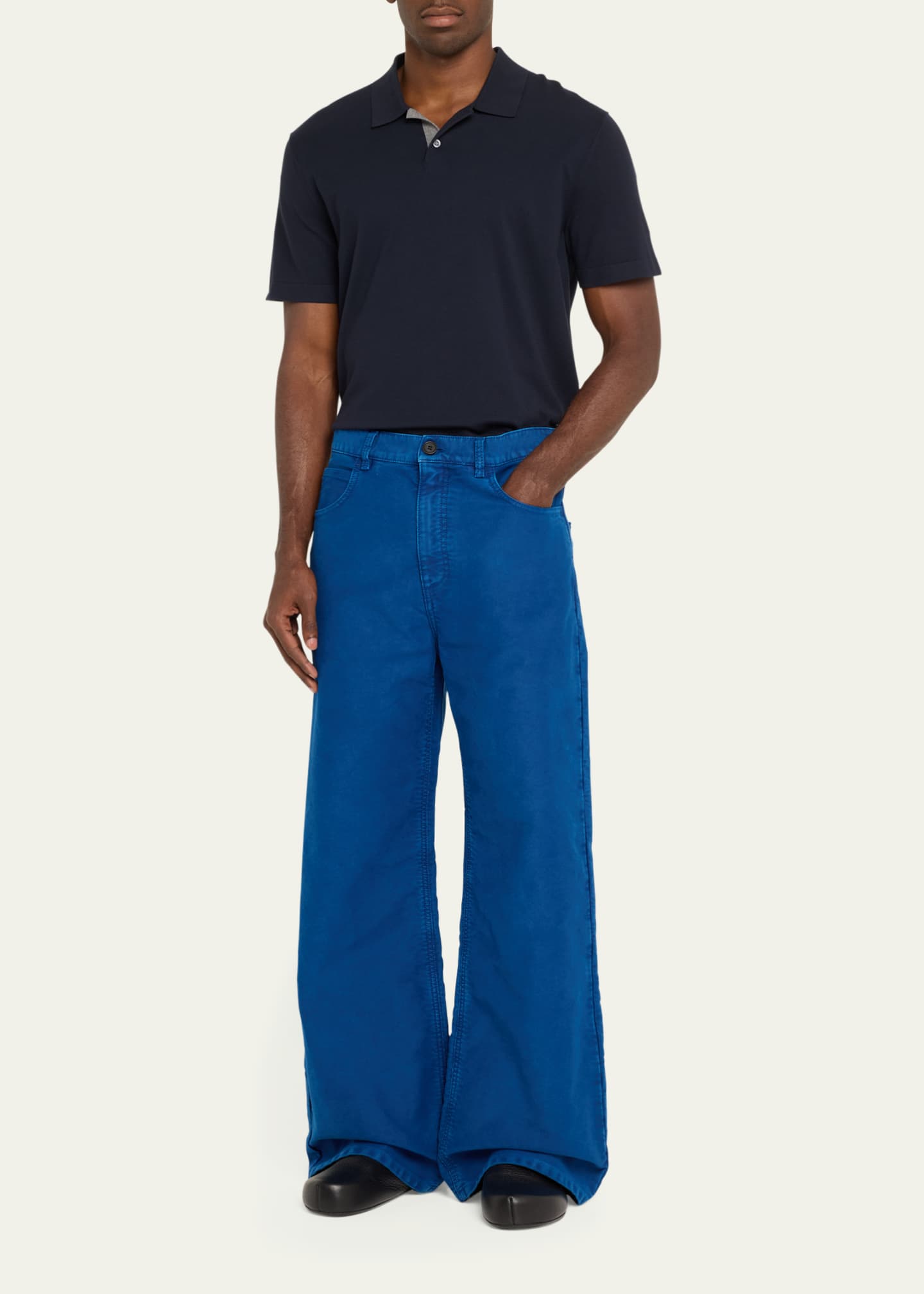 Marni Men's Cotton Denim Pants Blue