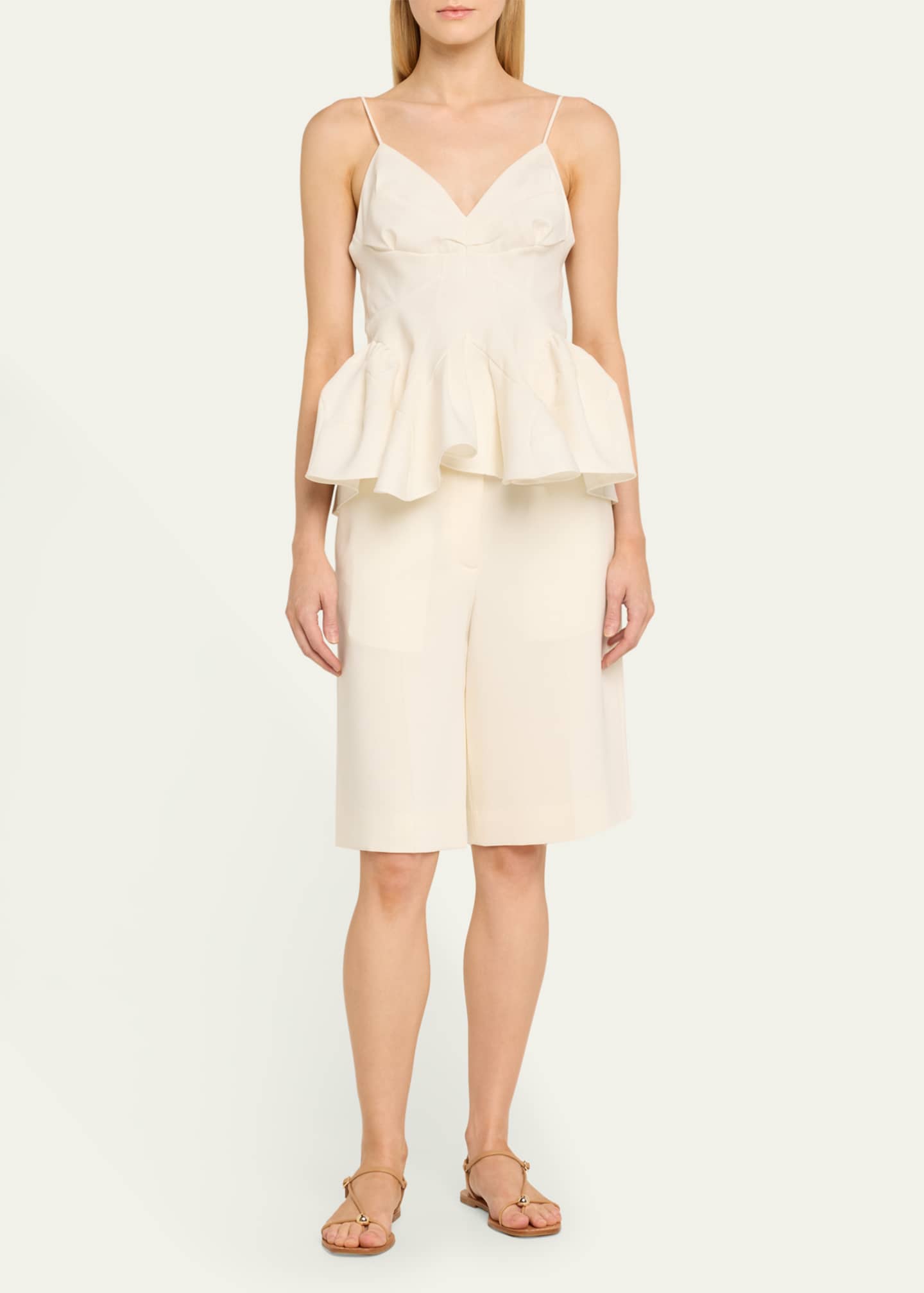 Loeffler Randall Lara Strappy Leather Dome Sandals Image 3 of 5