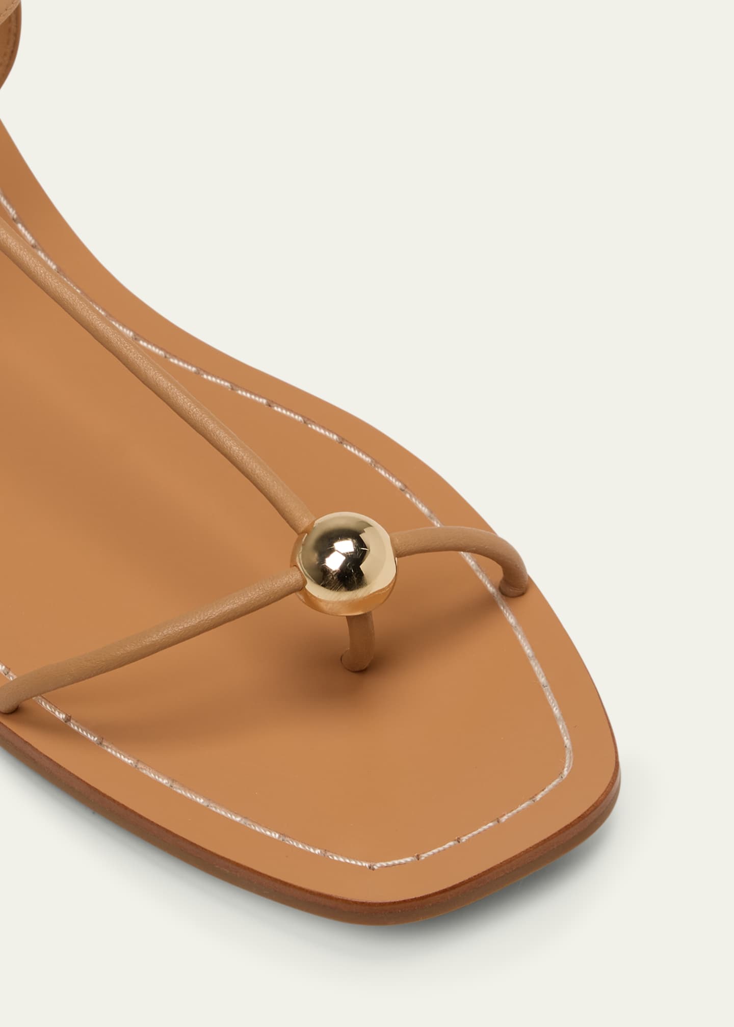 Loeffler Randall Lara Strappy Leather Dome Sandals Image 5 of 5