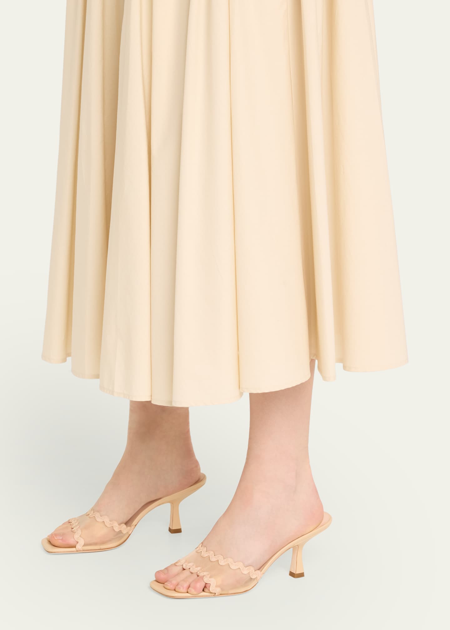 Loeffler Randall Milena Mesh Scalloped Mule Sandals