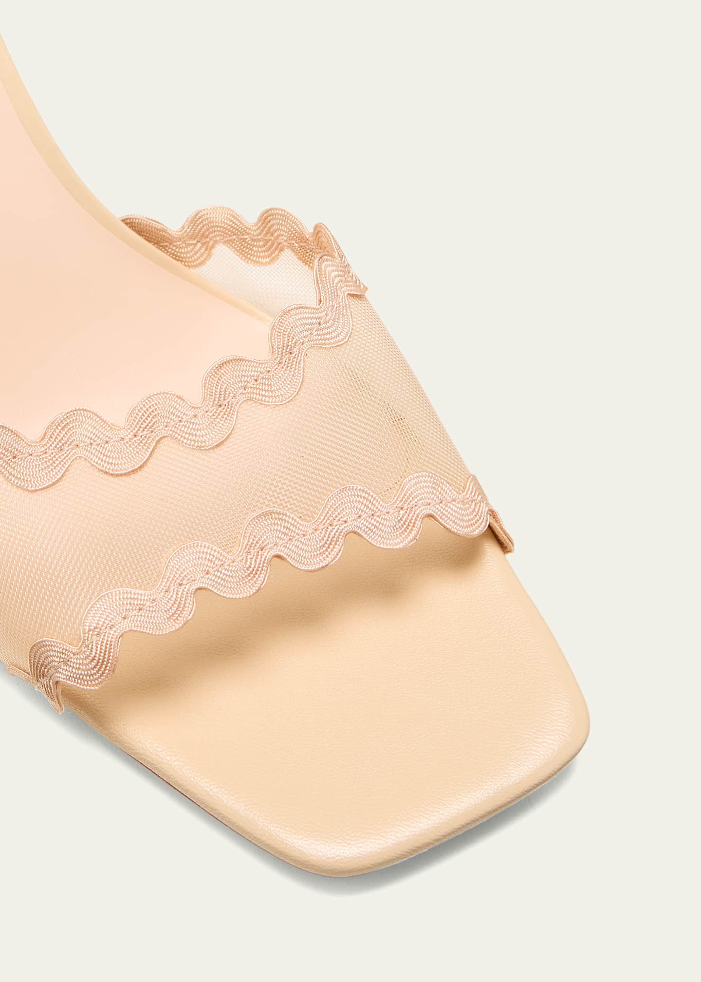 Loeffler randall scalloped librarian sandals
