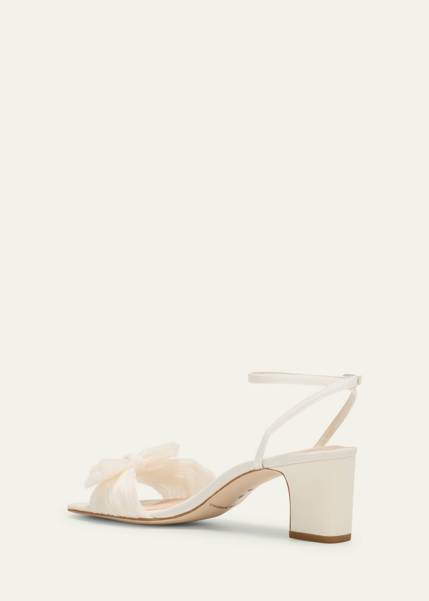 Loeffler Randall Kimora Pleated Bow Ankle-Strap Sandals Image 4 of 5